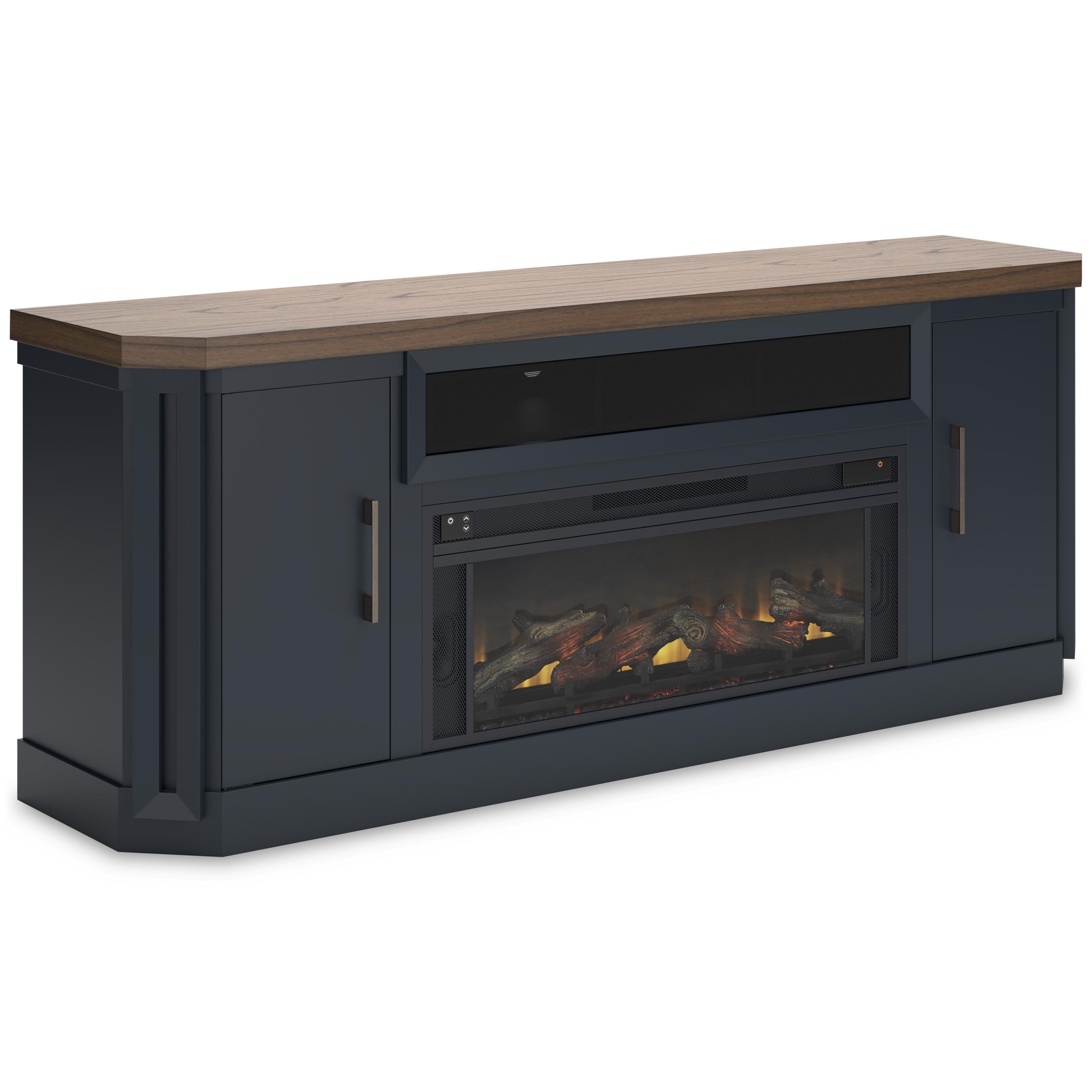 Signature Design by Ashley Landocken W402W1 83" TV Stand with Electric Fireplace - Image 1
