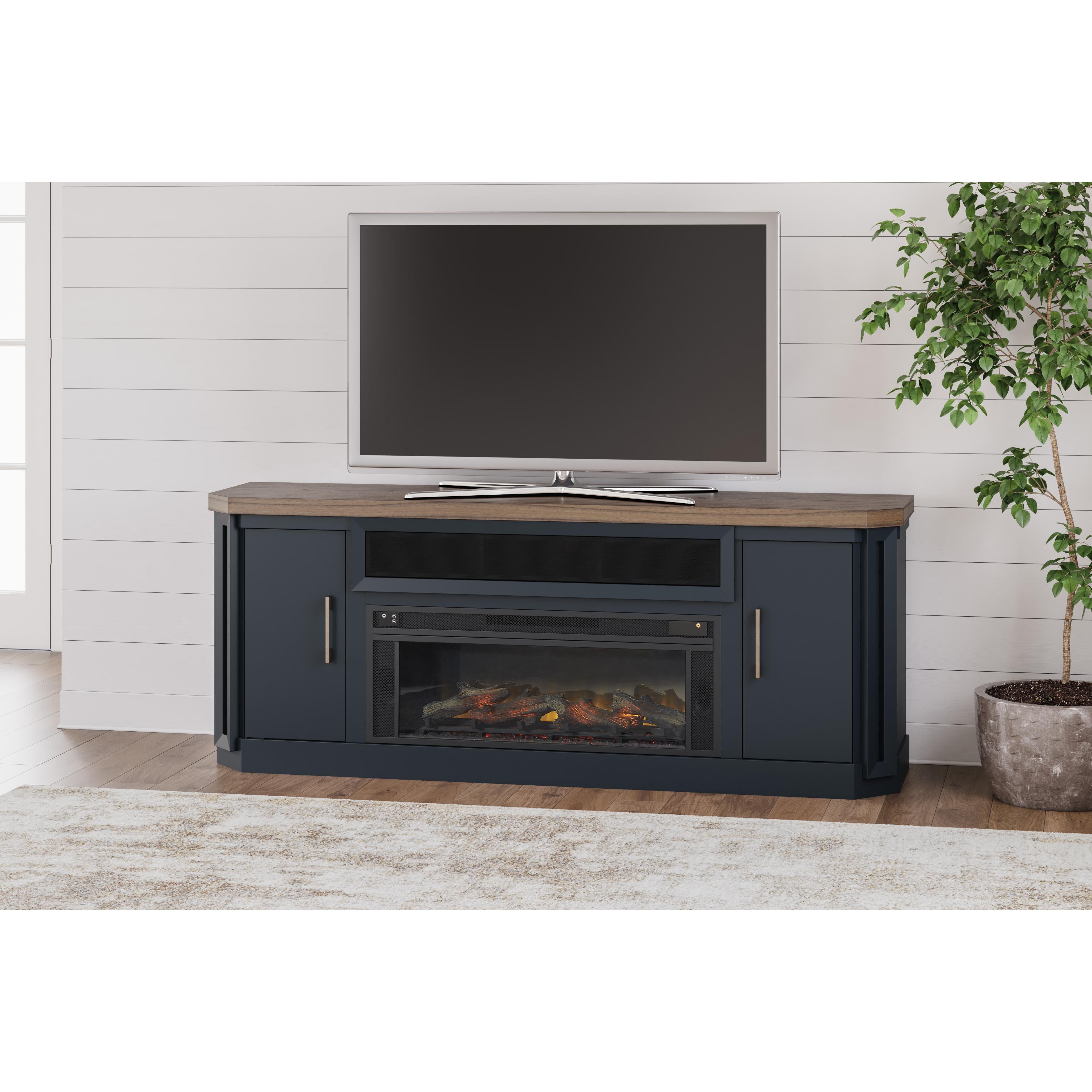 Signature Design by Ashley Landocken W402W1 83" TV Stand with Electric Fireplace - Image 3