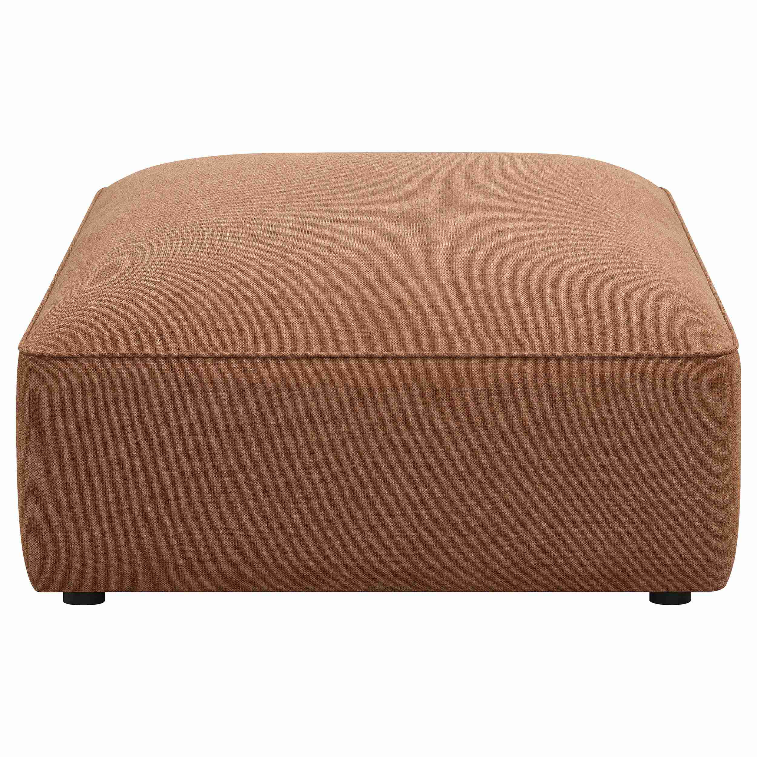 Coaster Furniture Jennifer 551593 Square Upholstered Ottoman - Terracotta - Image 2