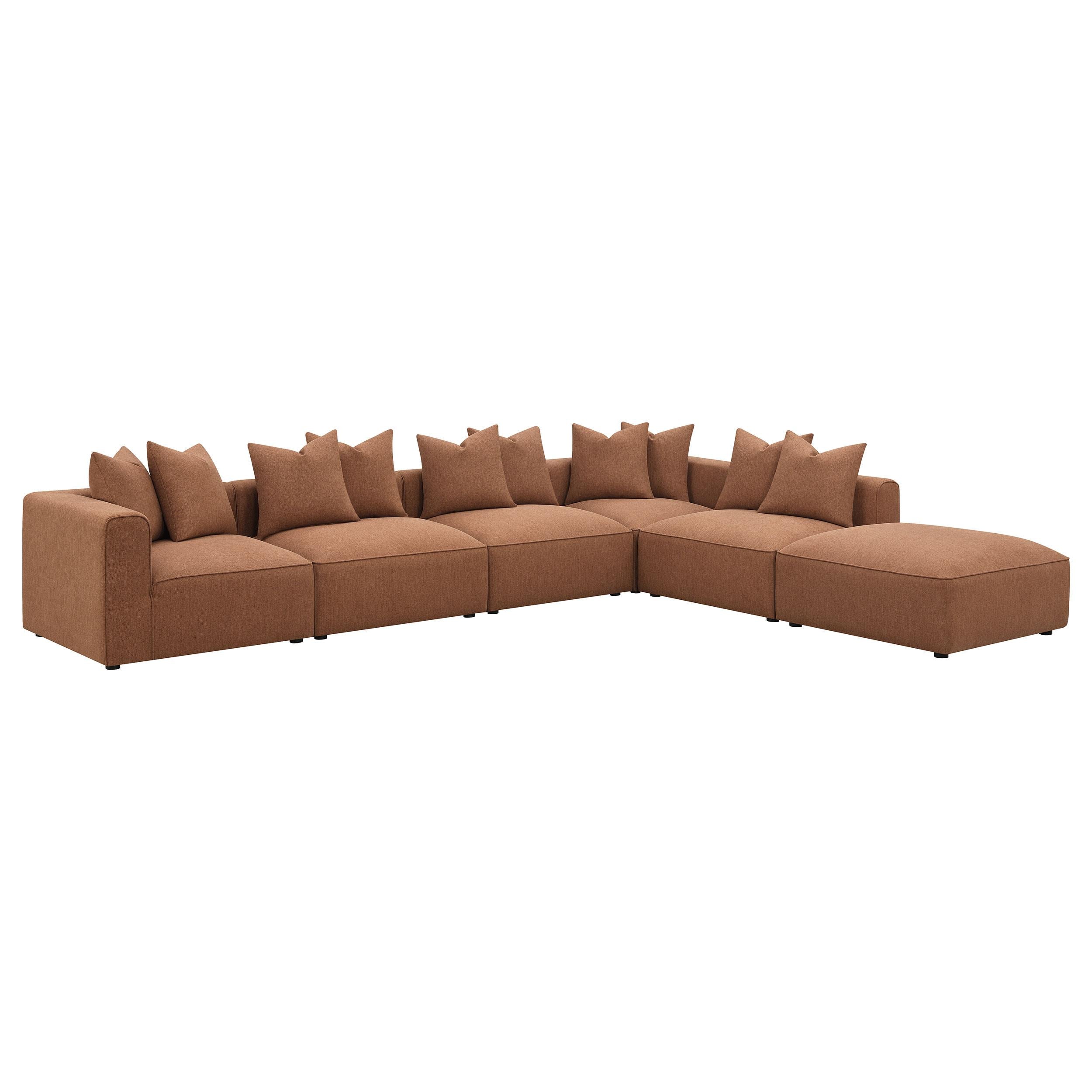 Coaster Furniture Jennifer 551591-SET 6 pc Tight Seat Modular Sectional - Terracotta - Image 1