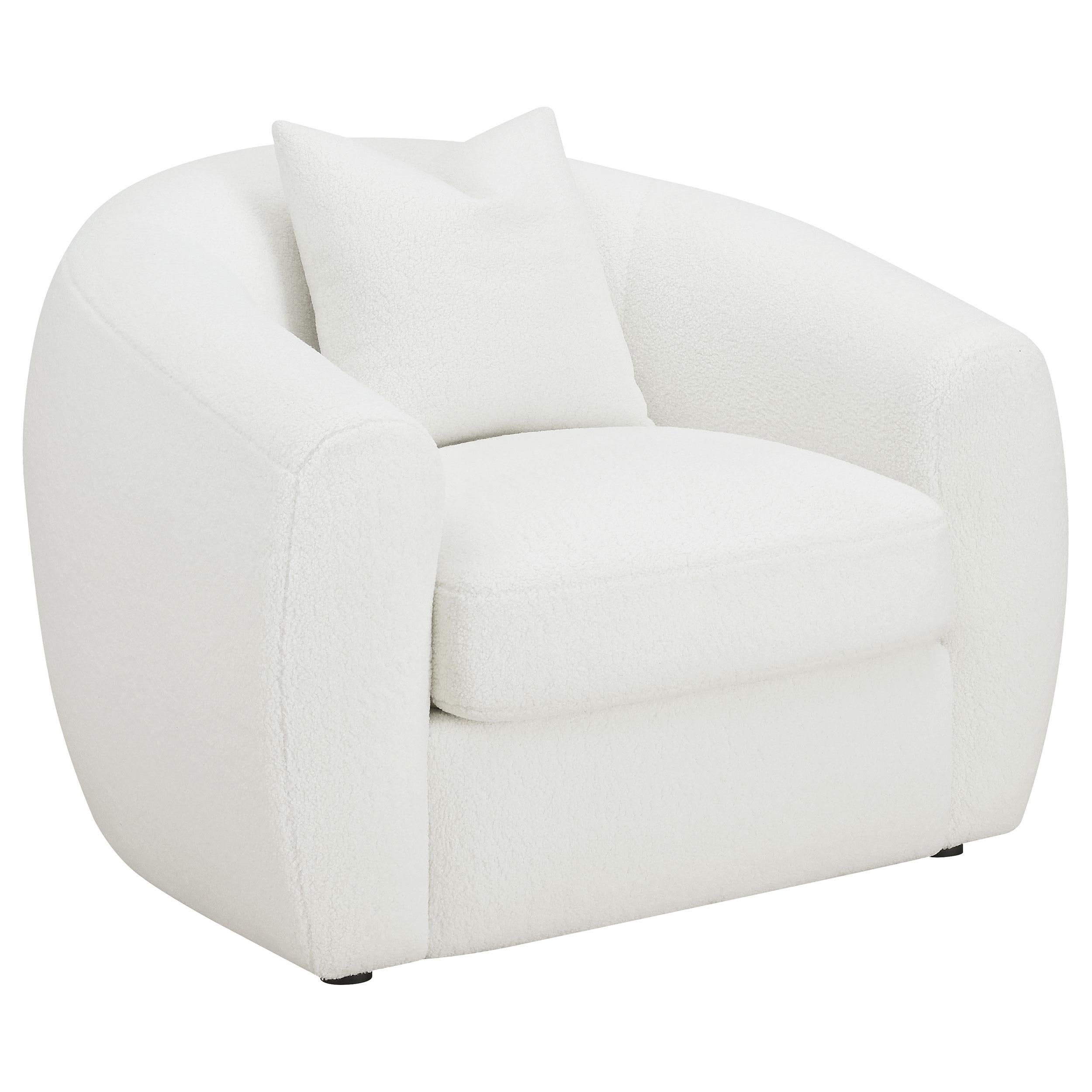 Coaster Furniture Isabella 509873 Faux Sheepskin Upholstered Accent Chair – Natural