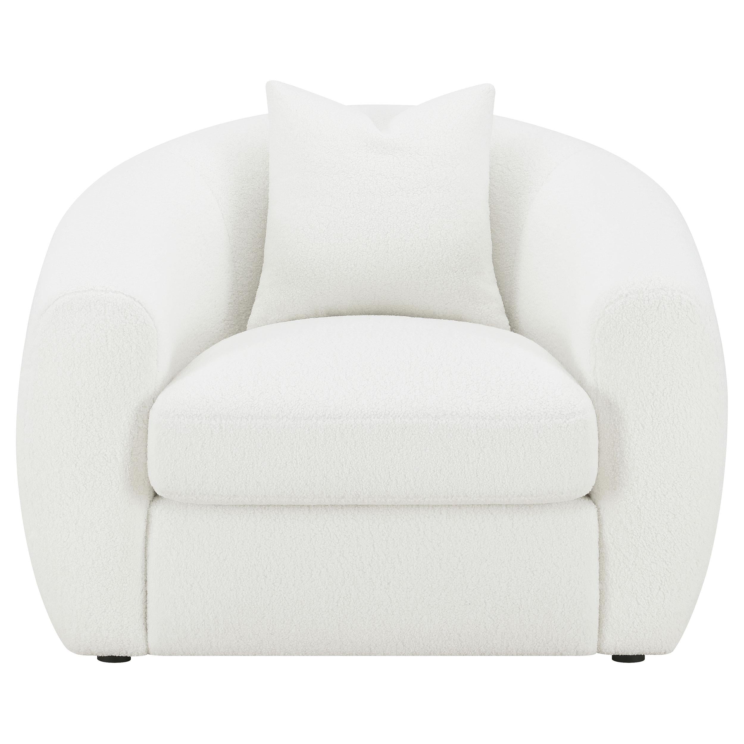 Coaster Furniture Isabella 509873 Faux Sheepskin Upholstered Accent Chair - Natural - Image 2