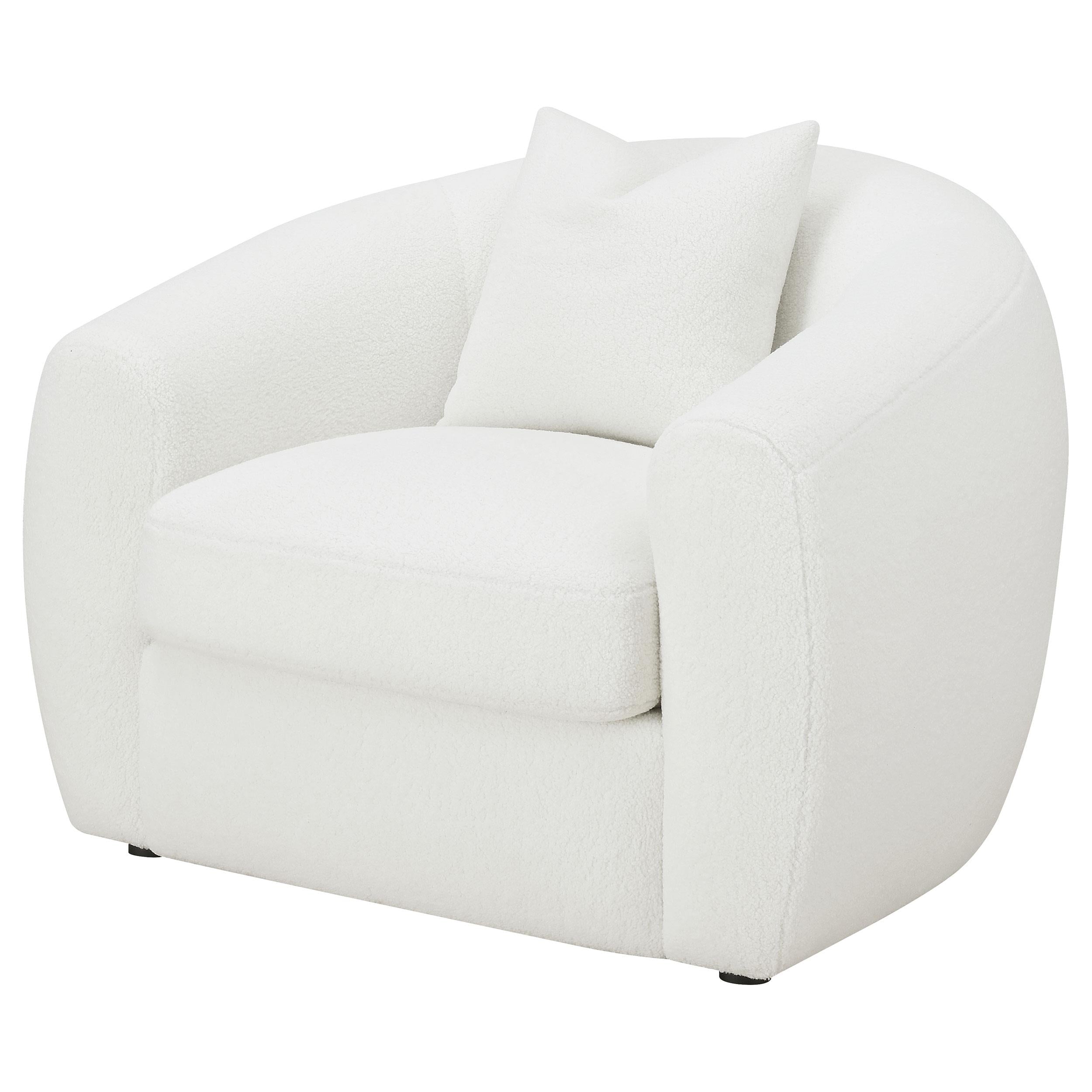 Coaster Furniture Isabella 509873 Faux Sheepskin Upholstered Accent Chair - Natural - Image 3