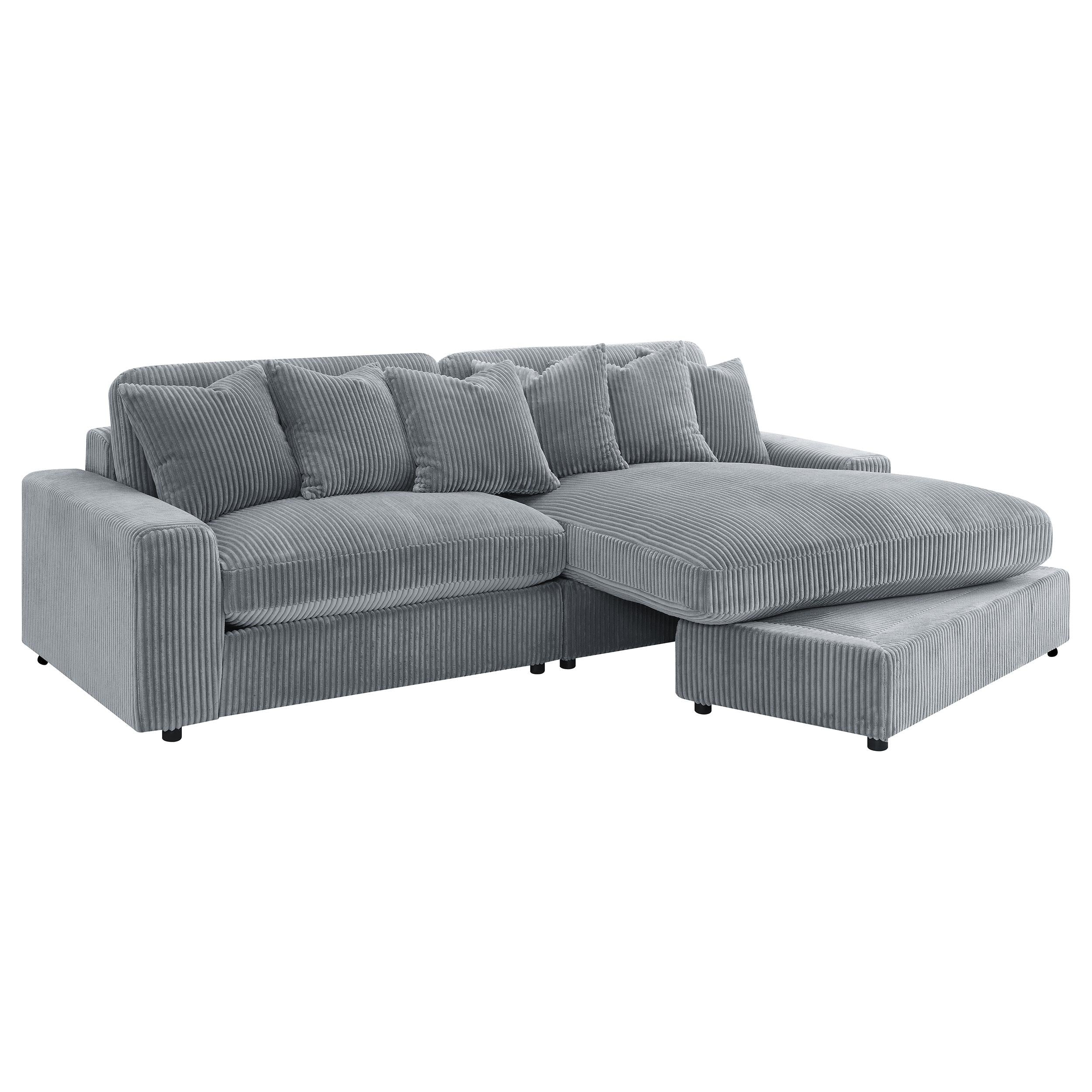 Coaster Furniture Blaine 509900 Upholstered Reversible Chaise Sectional Sofa - Fog - Image 2