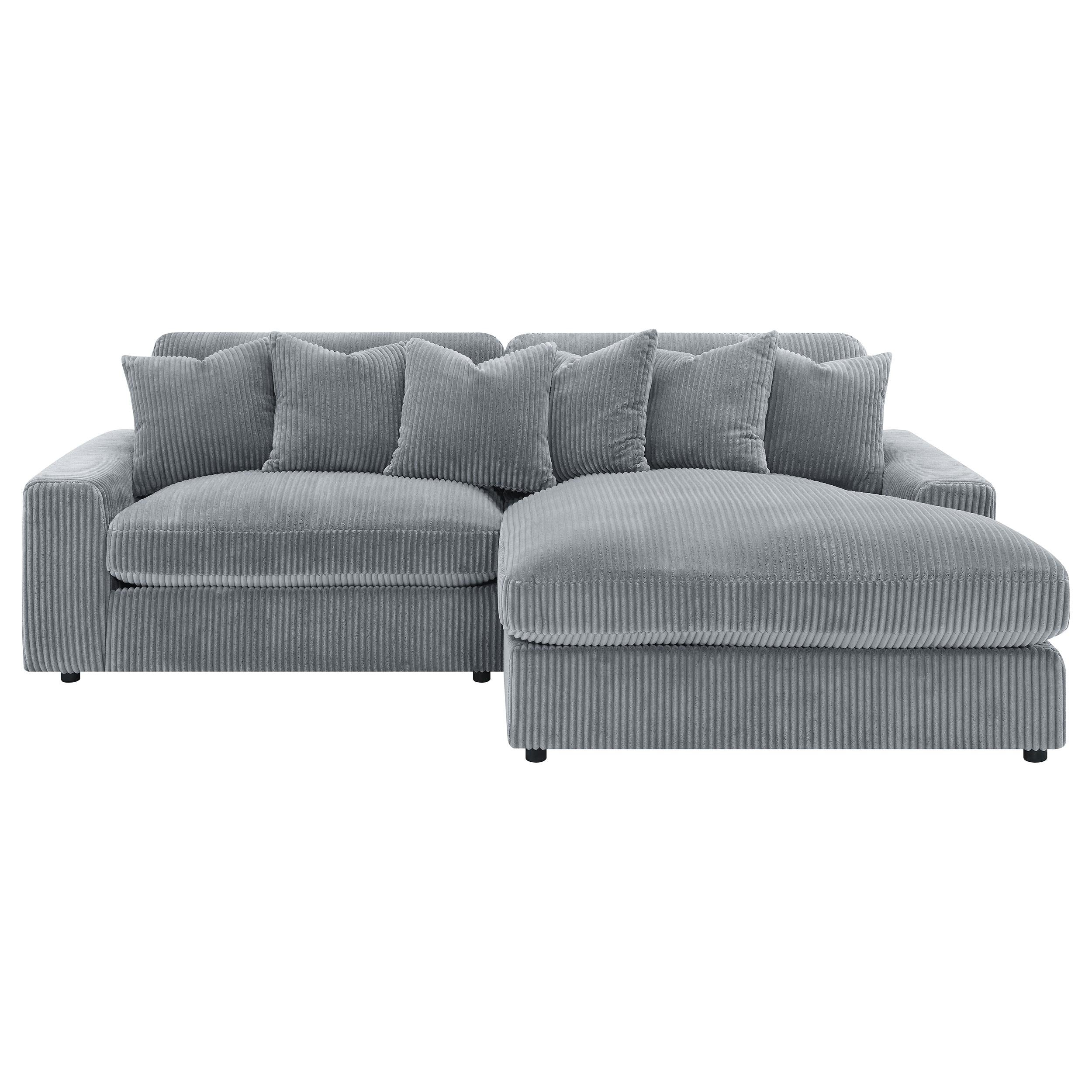 Coaster Furniture Blaine 509900 Upholstered Reversible Chaise Sectional Sofa - Fog - Image 3