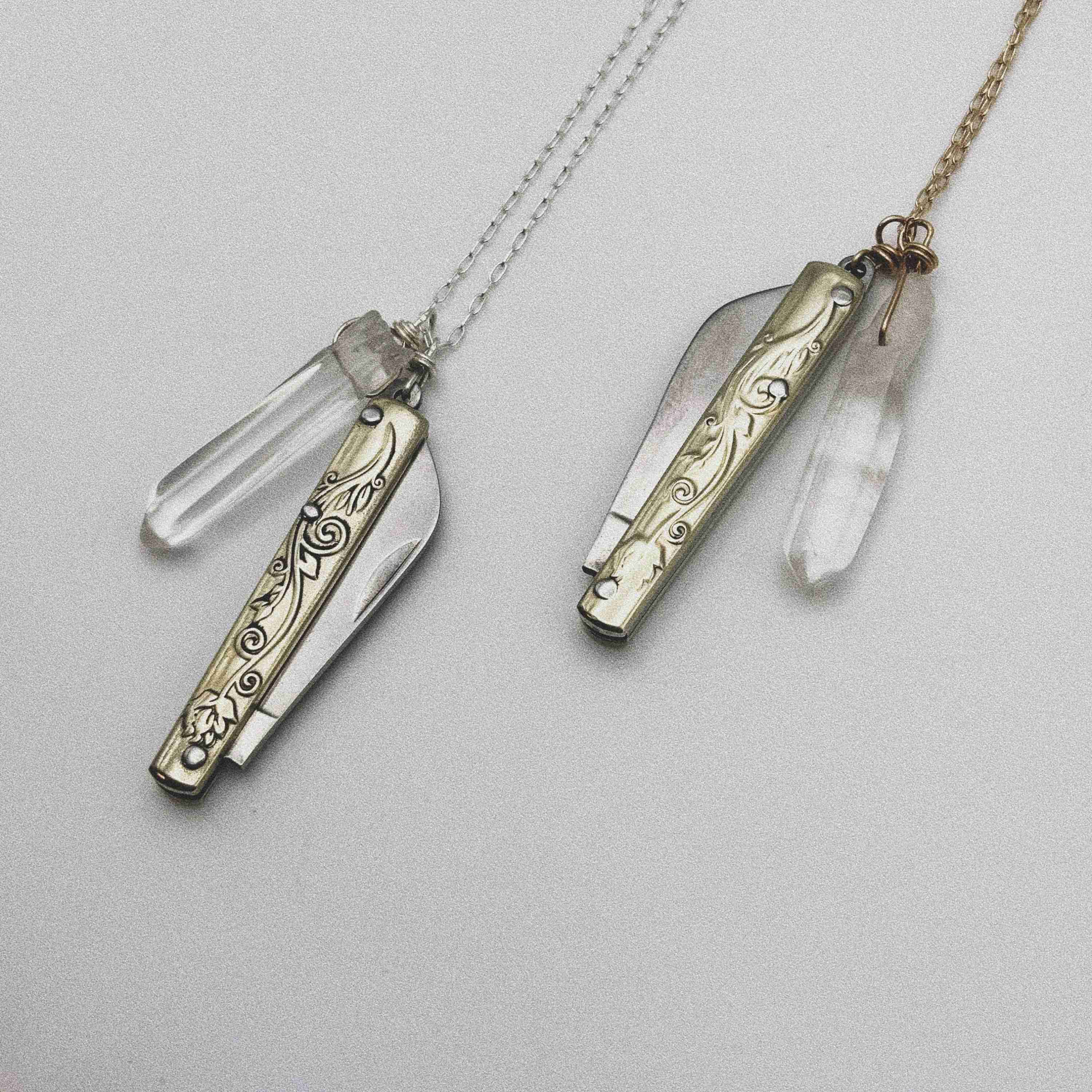 Handmade Amelia Necklace | Knife Necklace | Quartz Crystal - Image 2