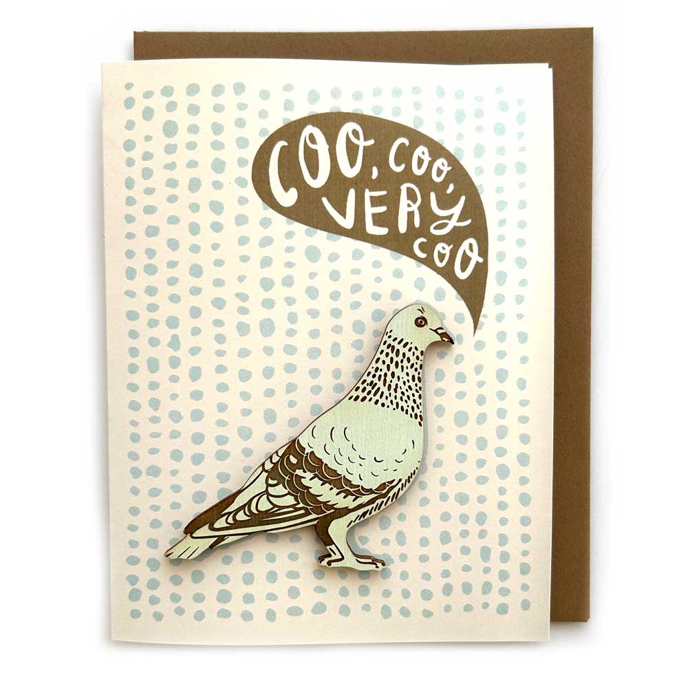 Coo coo coo Card w/ Pigeon Magnet - Image 1
