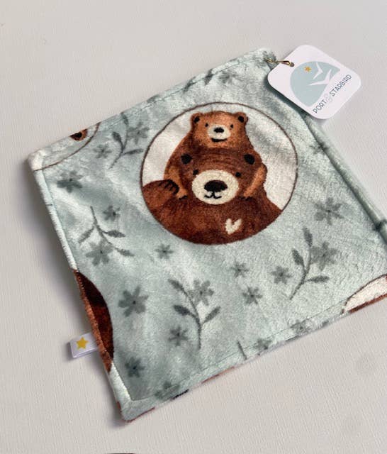 Baby Brown Bear Minky Crinkle Sensory Toy - Image 2