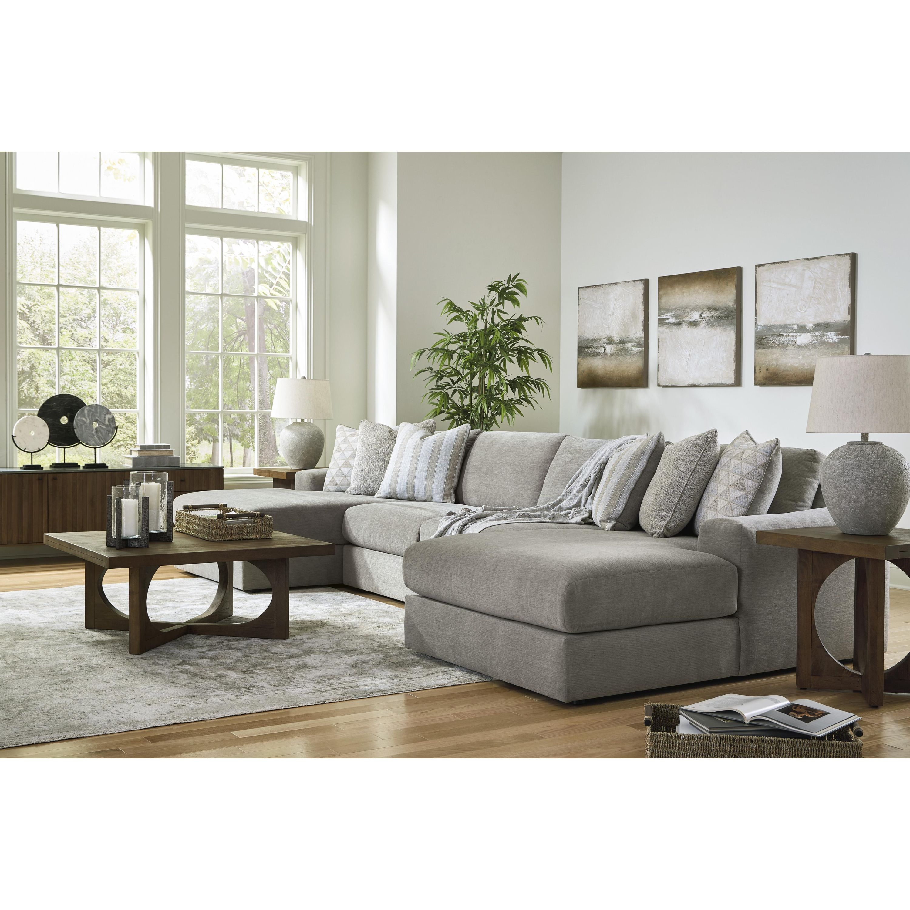 Signature Design by Ashley Avaliyah 58103S11 4 pc Double Chaise Sectional - Image 3