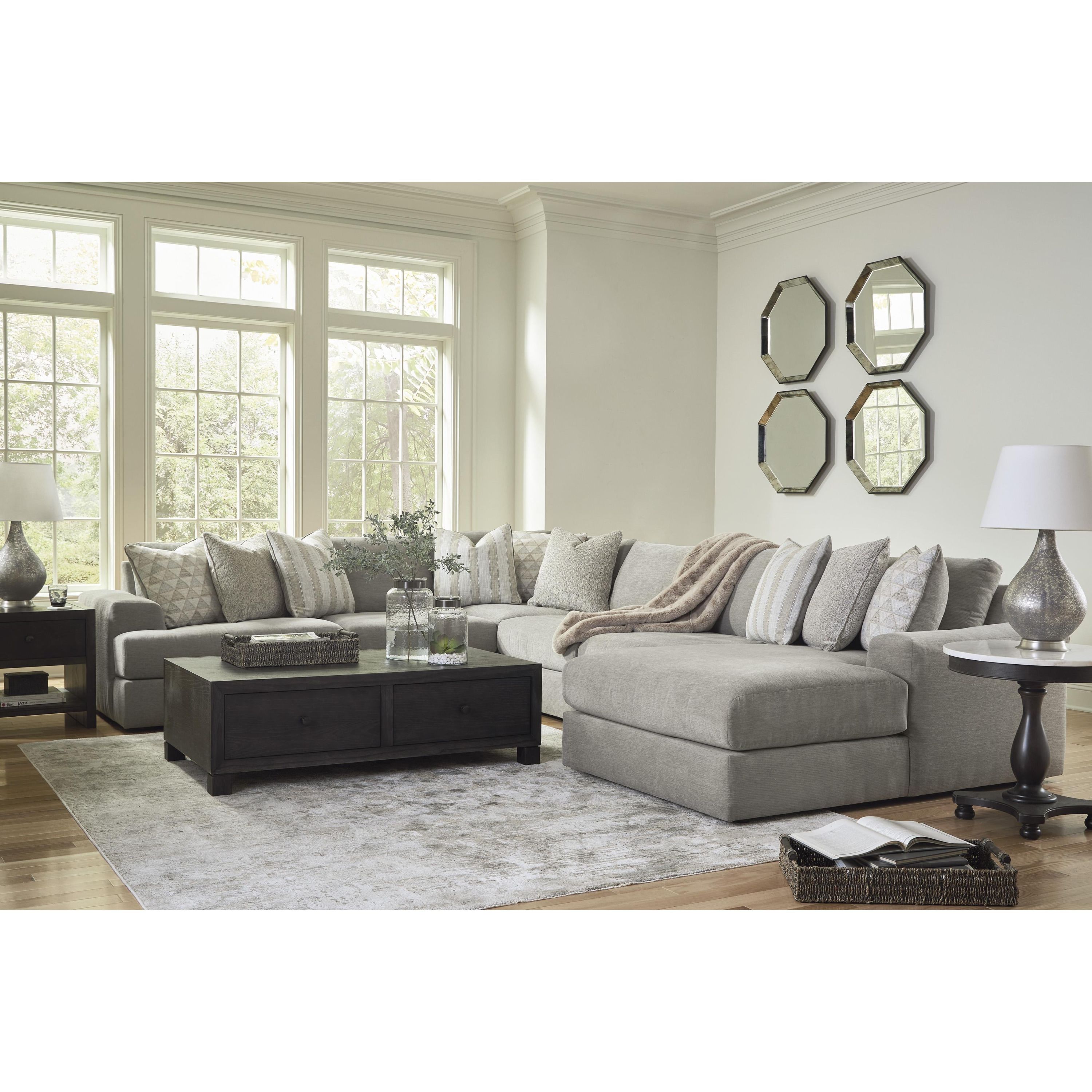 Signature Design by Ashley Avaliyah 58103S12 6 pc Sectional with Chaise - Image 3
