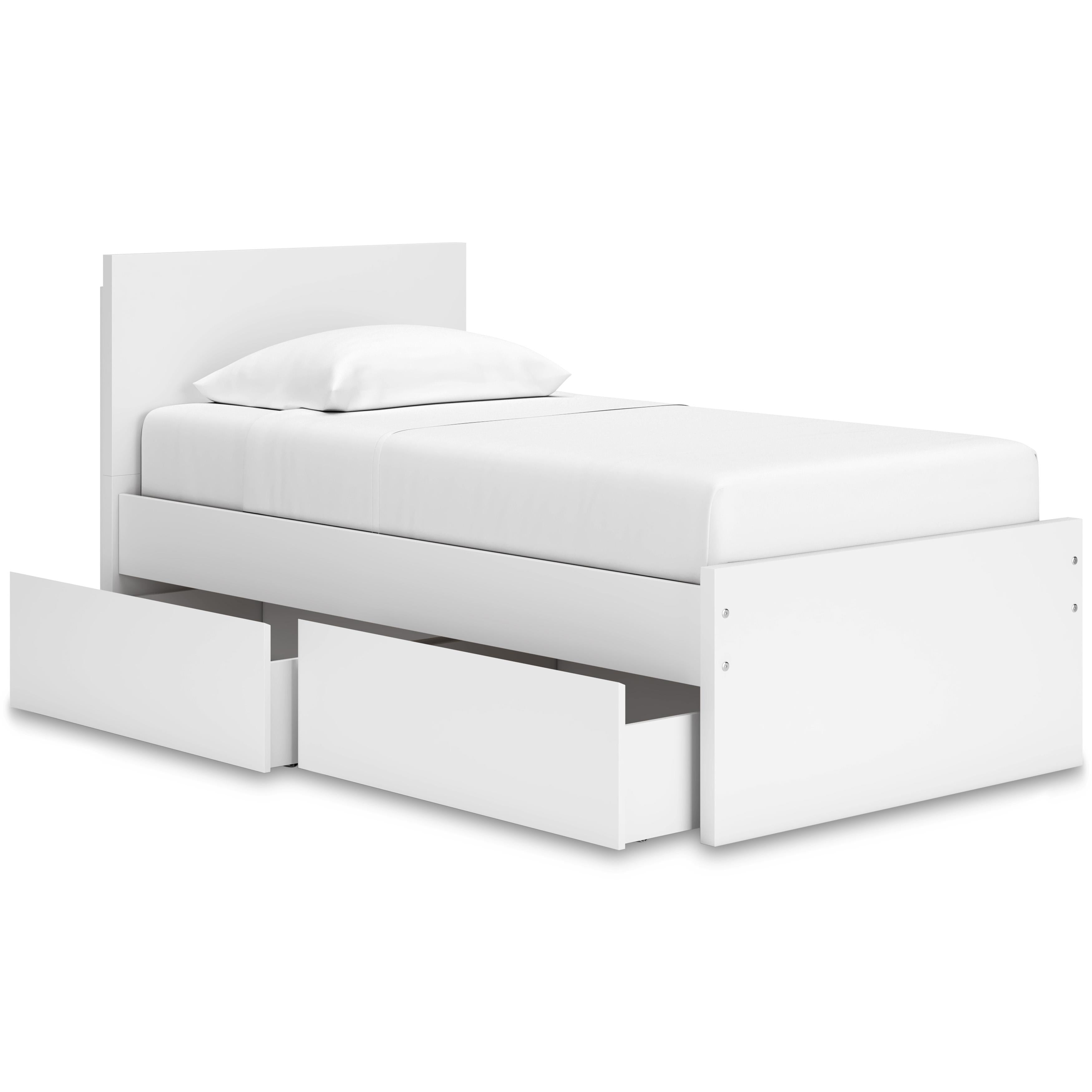 Signature Design by Ashley Onita EB9630B10 Twin Panel Platform Bed with 1 Side Storage - Image 2