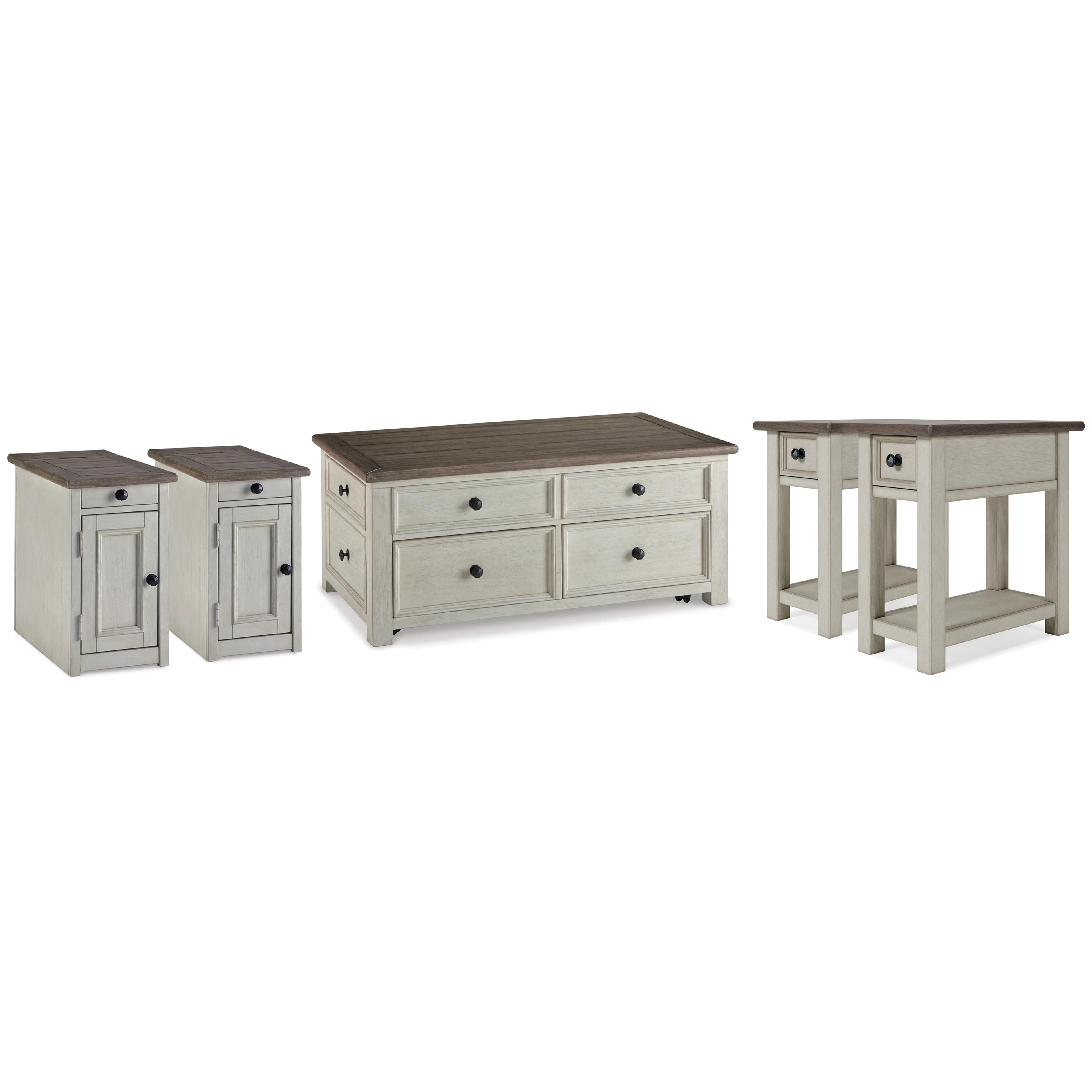 Signature Design by Ashley Bolanburg T637T5 5 pc Occasional Table Set - Image 1
