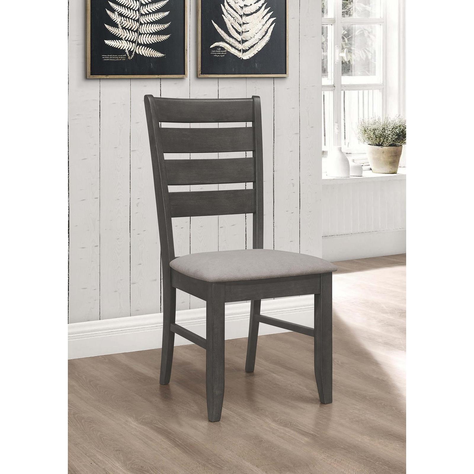 Coaster Furniture Dalila 102722GRY Wood Dining Side Chair - Dark Grey - Image 2