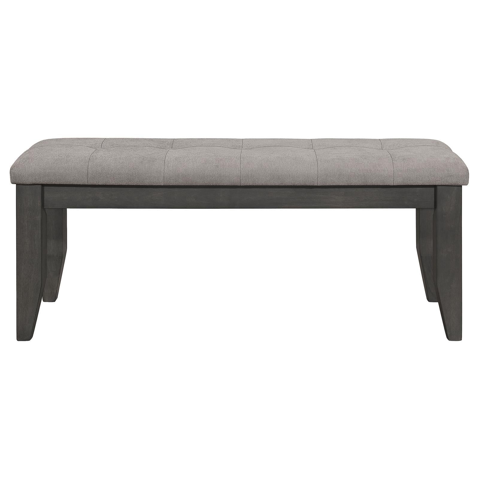 Coaster Furniture Dalila 102723GRY Fabric Upholstered Wood Dining Bench - Dark Grey - Image 3