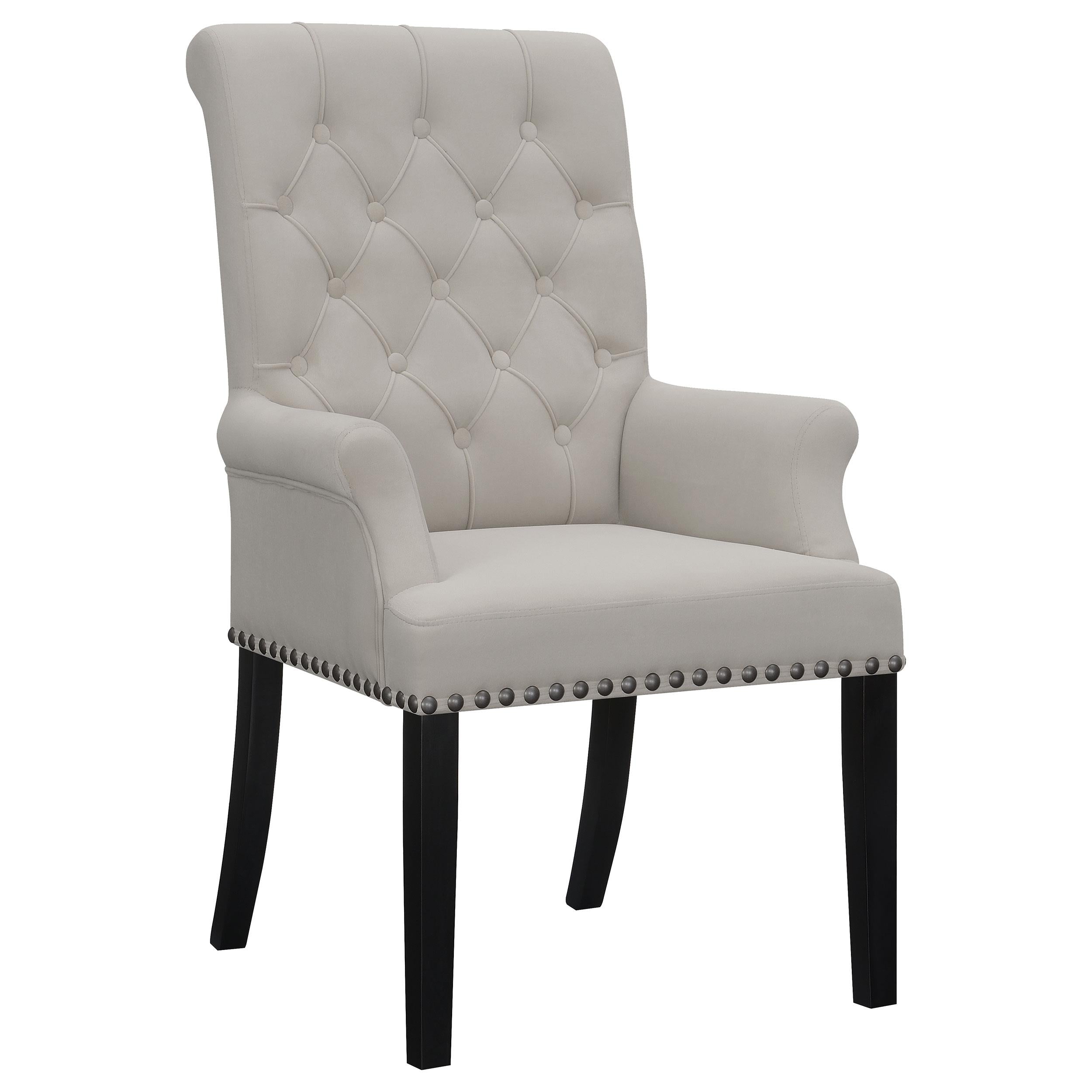 Coaster Furniture Alana 115183 Velvet Upholstered Dining Arm Chair - Sand - Image 1