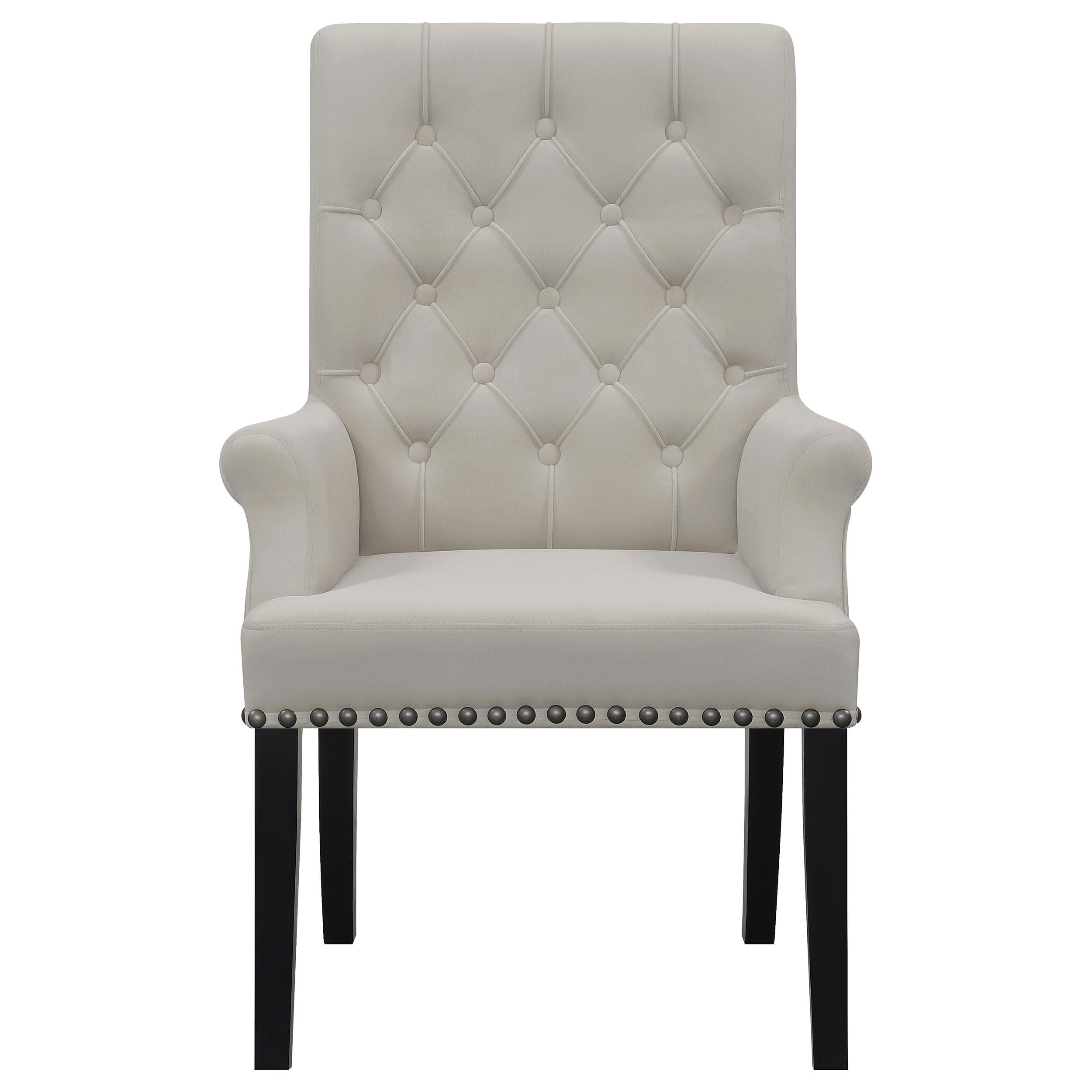 Coaster Furniture Alana 115183 Velvet Upholstered Dining Arm Chair - Sand - Image 2