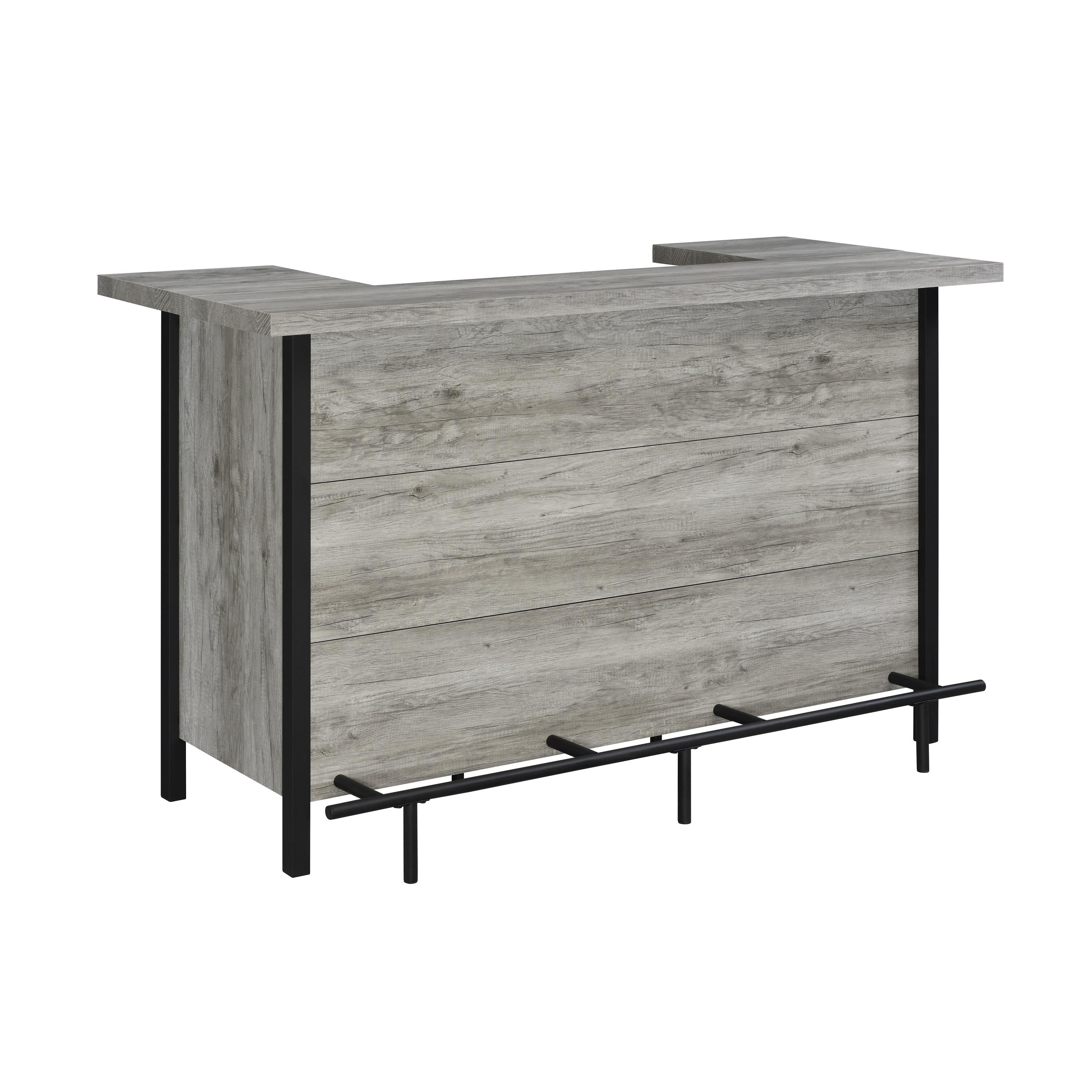 Coaster Furniture Bellemore 182105 Freestanding Home Bar Wine Cabinet – Grey Driftwood