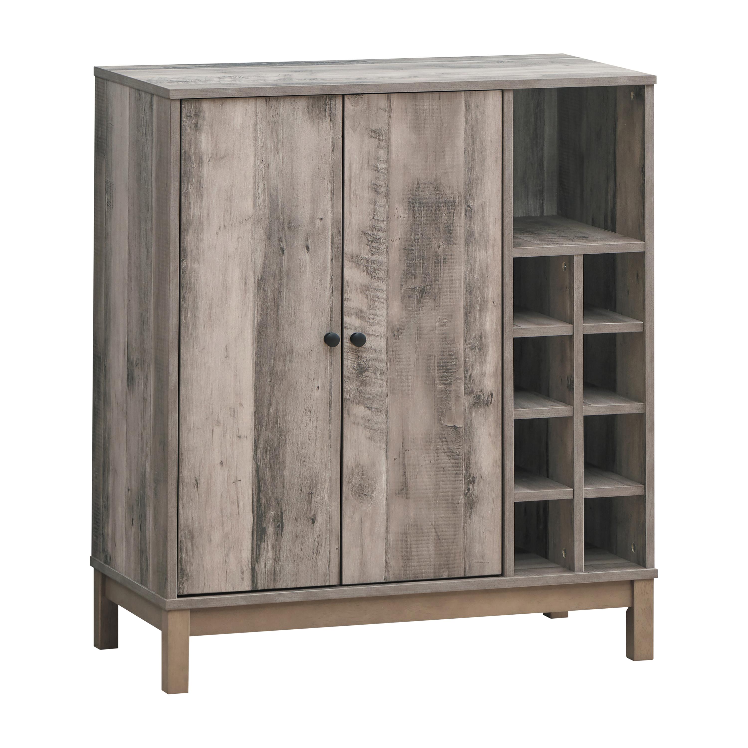 Coaster Furniture Cheyenne 183600 2-door Home Bar Wine Cabinet – Weathered Acacia