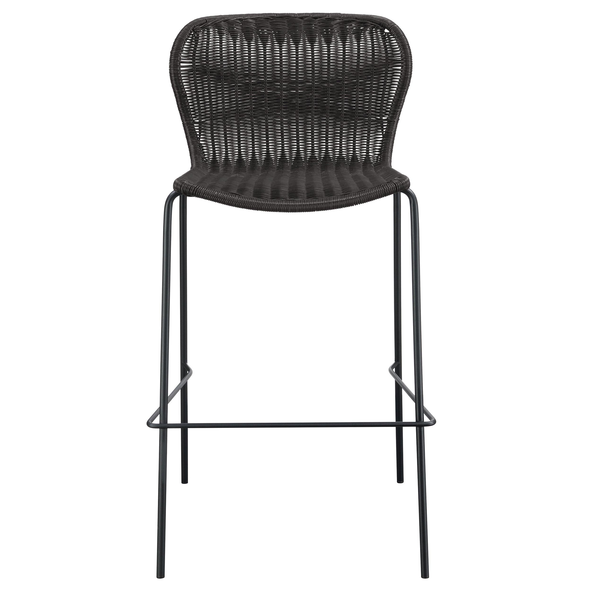 Coaster Furniture Mckinley 192040 Faux Rattan Metal Bar Chair - Brown - Image 2