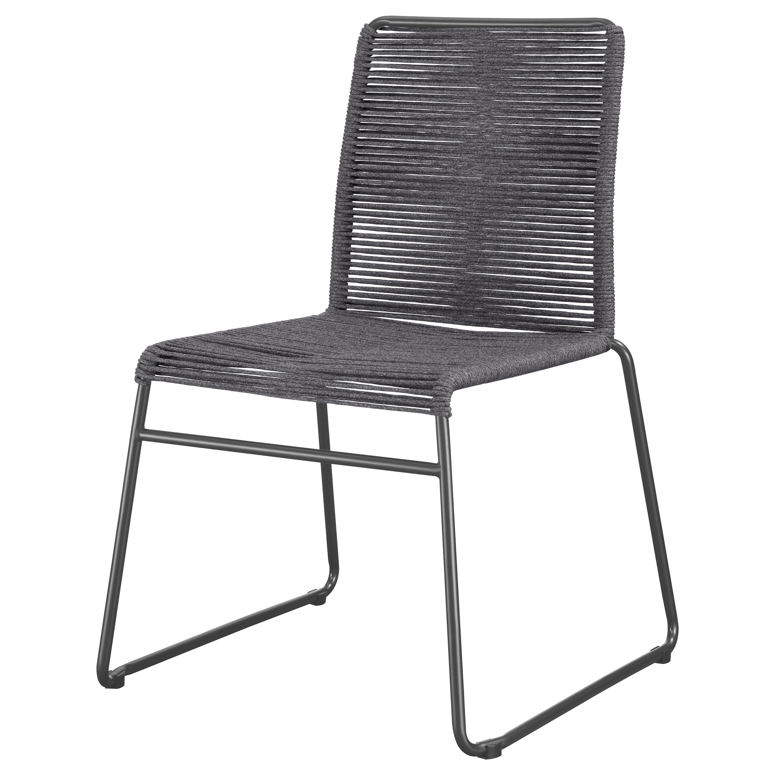 Coaster Furniture Jerome 192062 Woven Rope Stackable Side Chair - Charcoal - Image 3