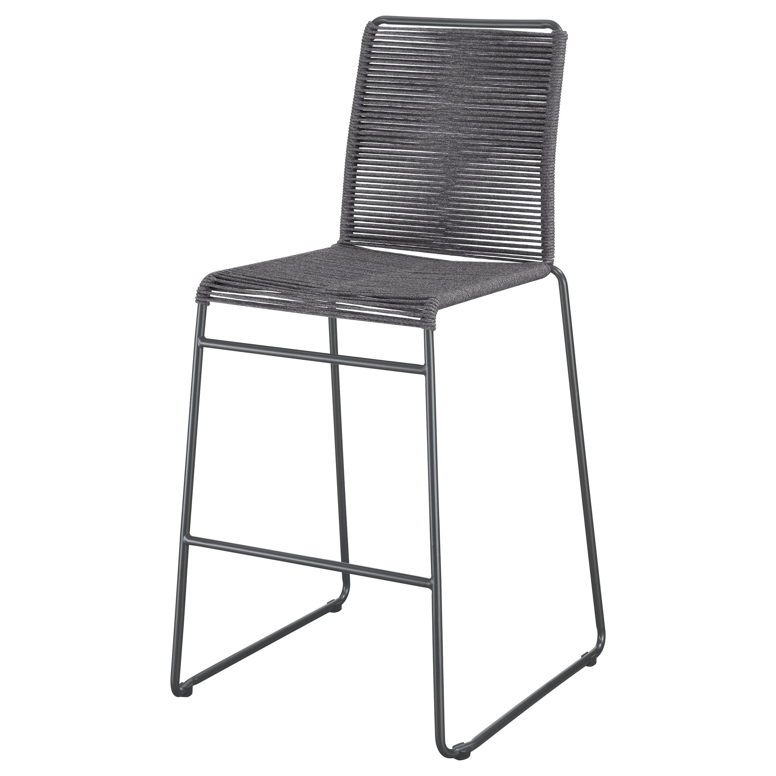 Coaster Furniture Jerome 192064 Woven Rope Metal Bar Chair - Charcoal - Image 3