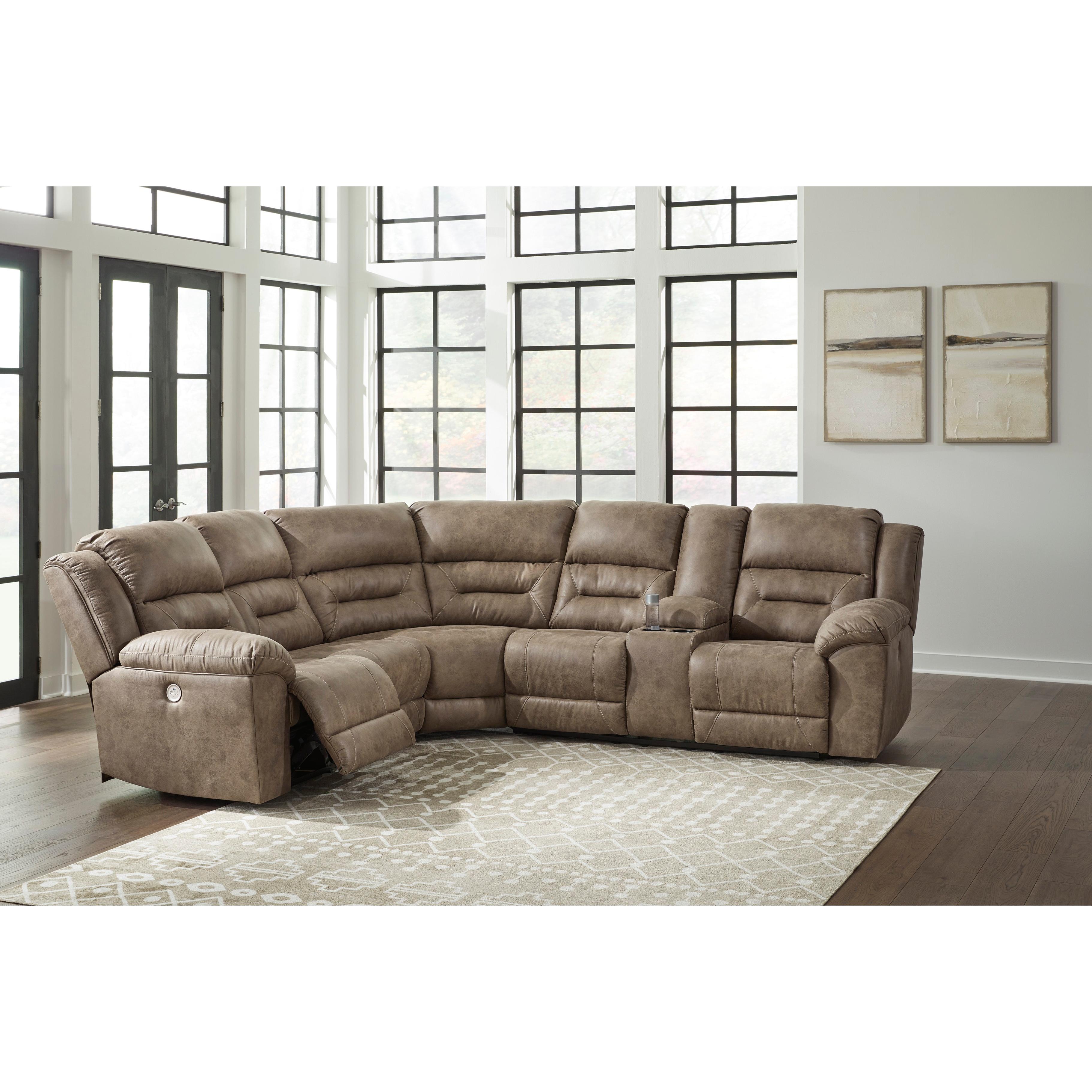 Signature Design by Ashley Ravenel 83106S2 3 pc Power Reclining Sectional - Image 3