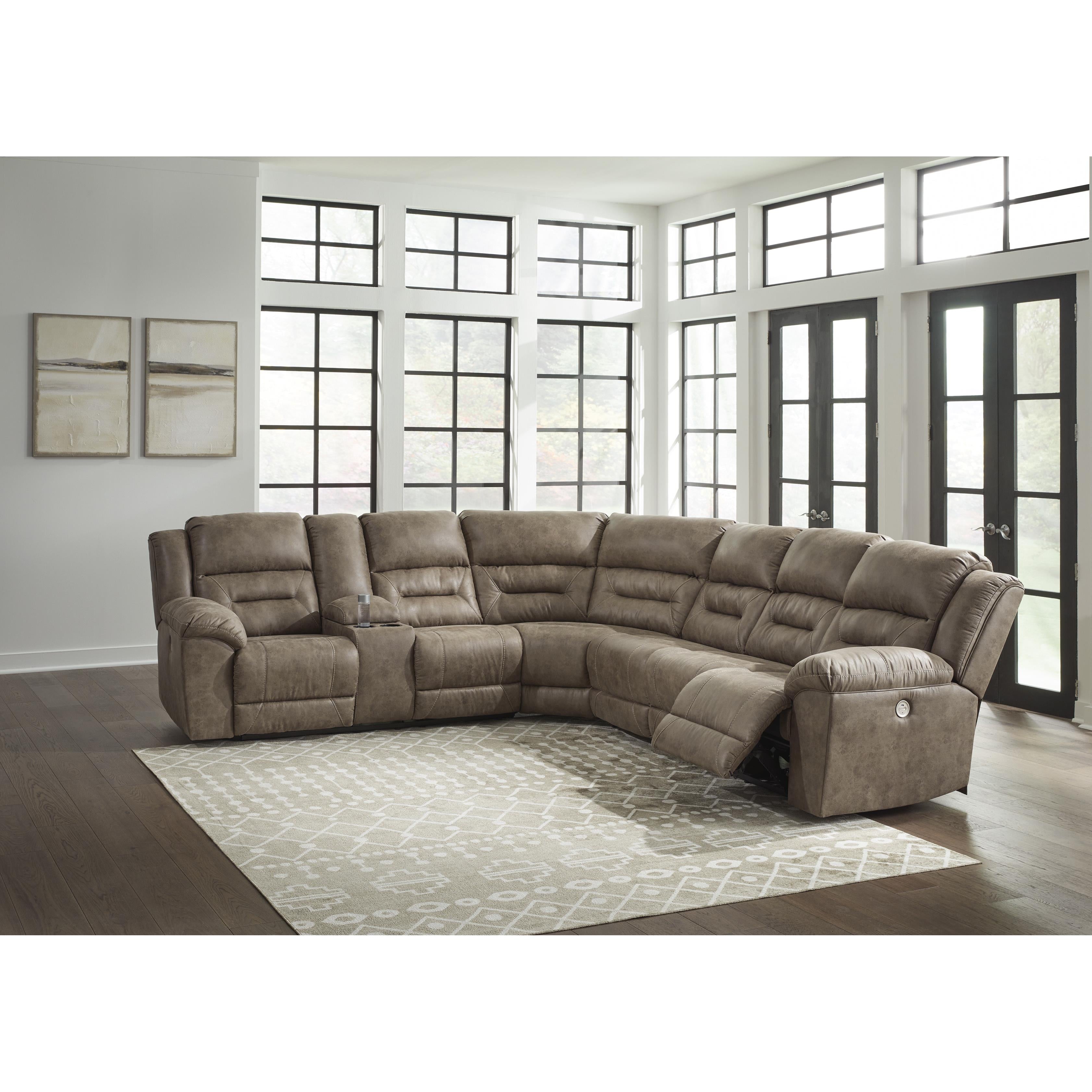 Signature Design by Ashley Ravenel 83106S3 4 pc Power Reclining Sectional - Image 3