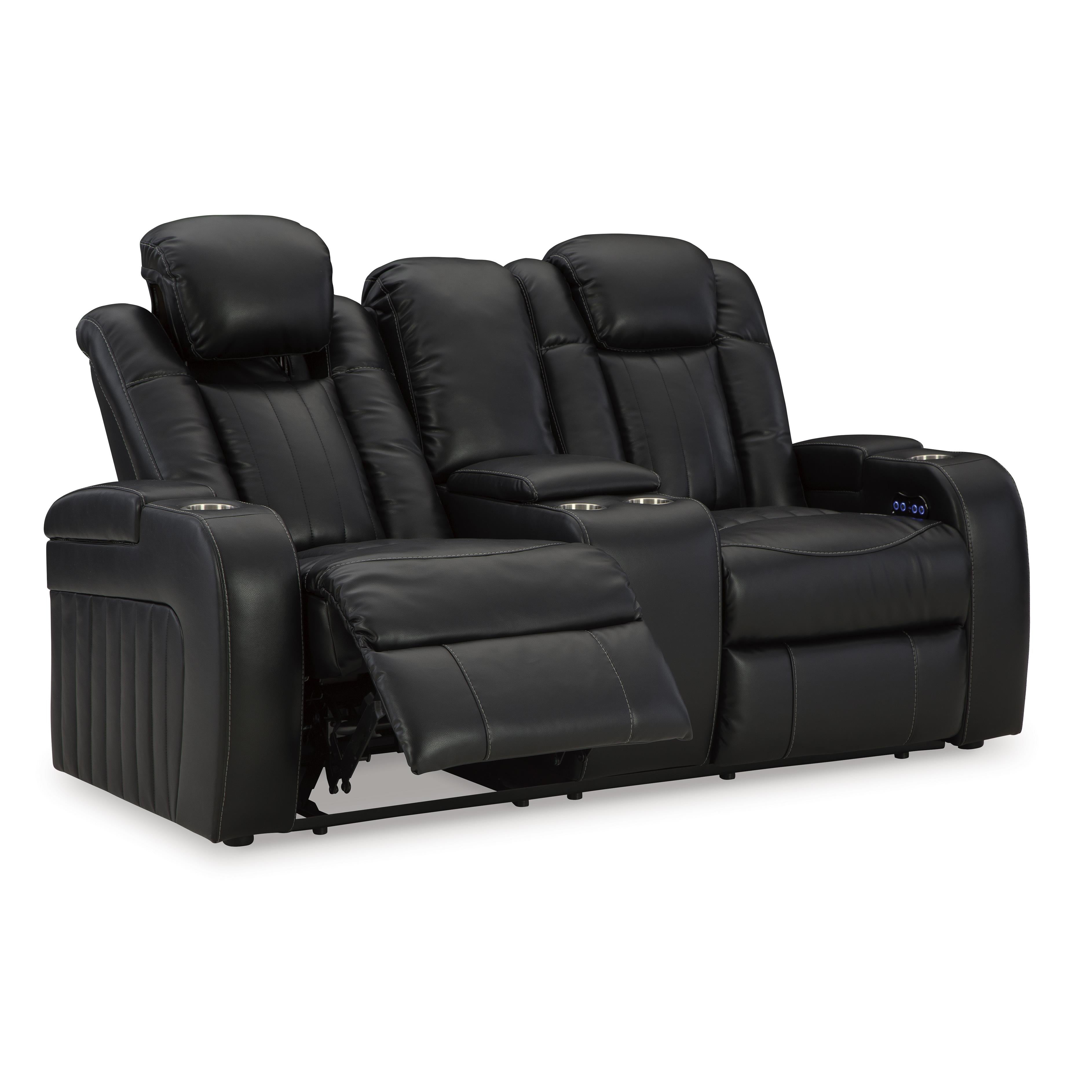 Signature Design by Ashley Caveman Den 9070318 Power Reclining Loveseat with Console and Adjustable Headrest - Image 2