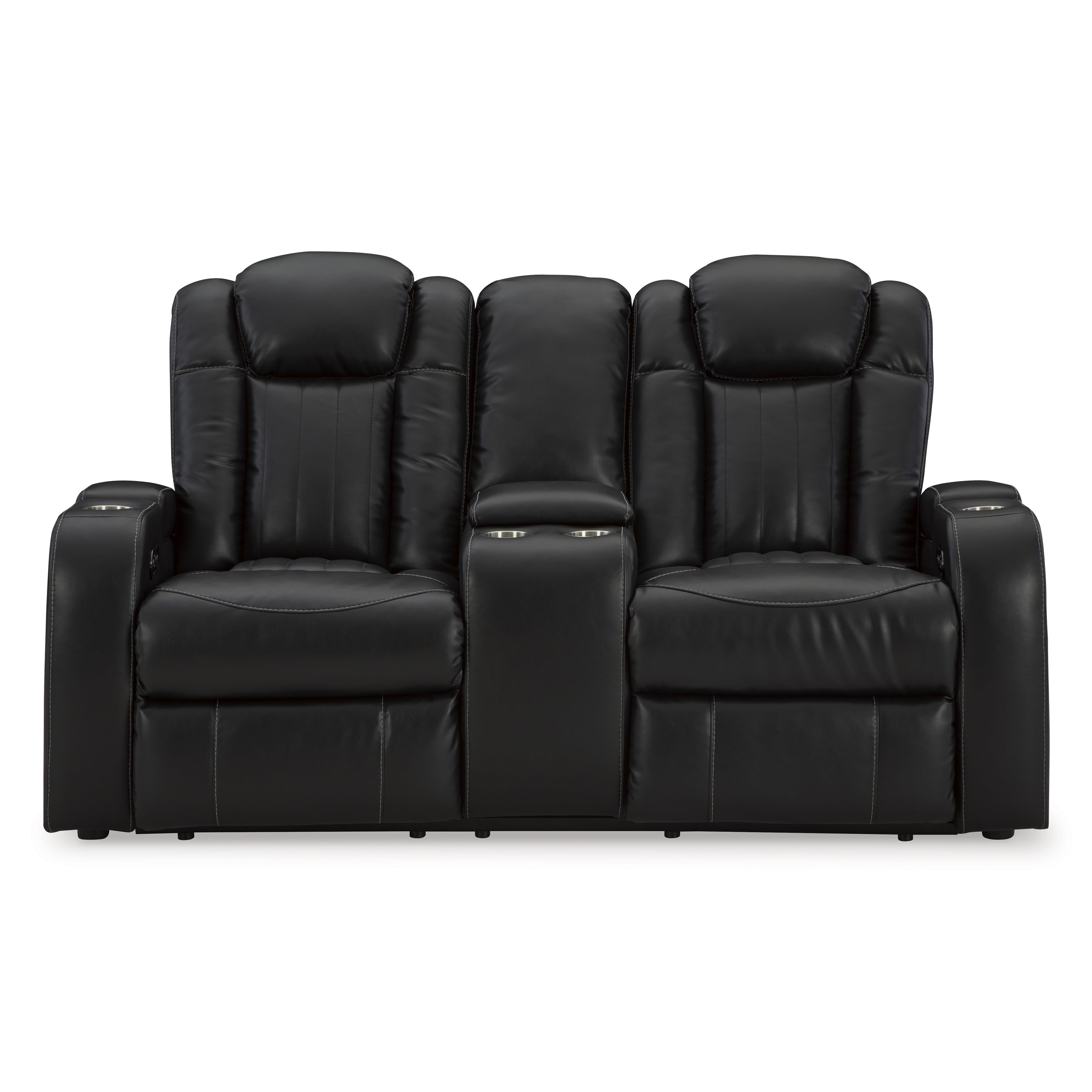 Signature Design by Ashley Caveman Den 9070318 Power Reclining Loveseat with Console and Adjustable Headrest - Image 3