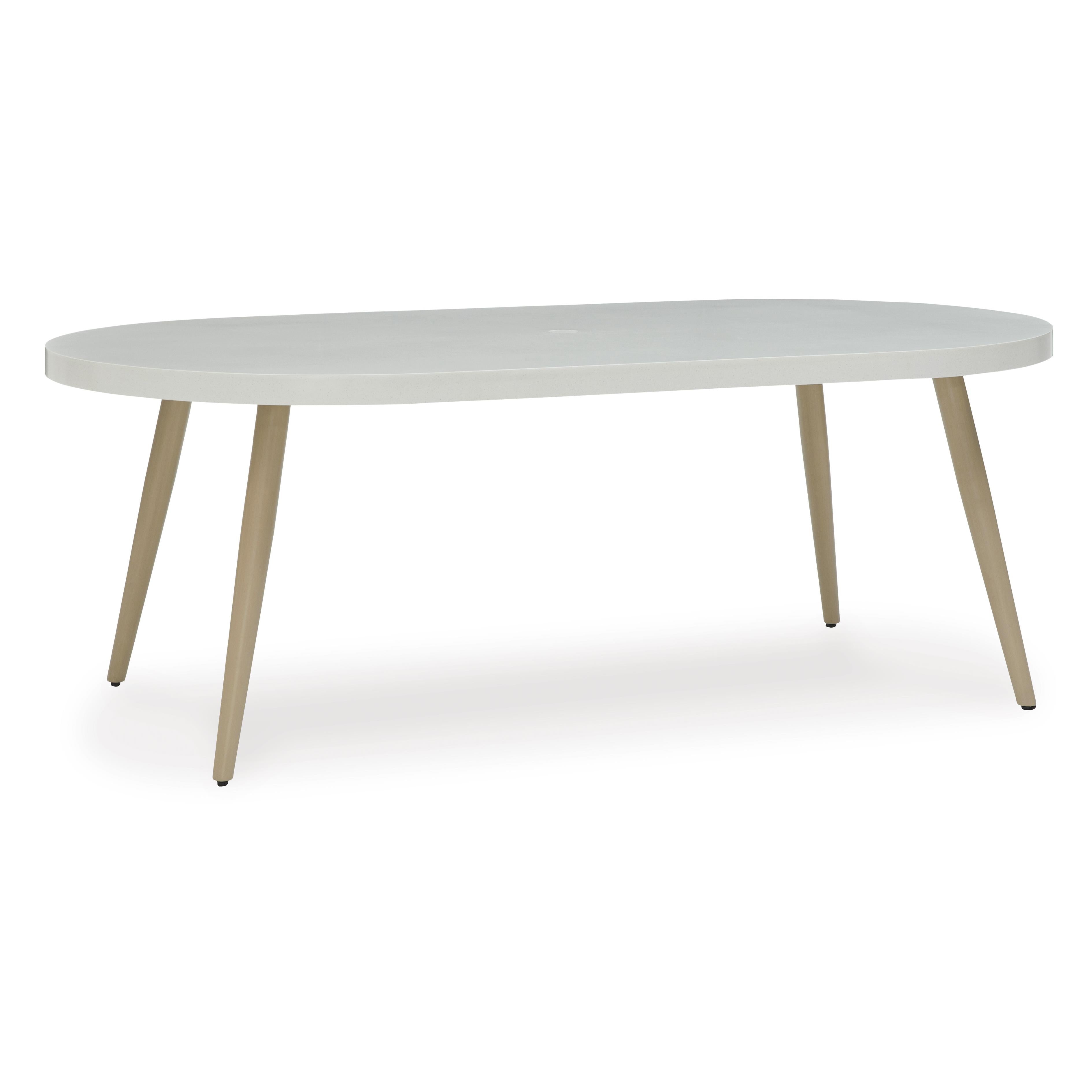 Signature Design by Ashley Seton Creek P798-625 Oval Dining Table with Umbrella Option - Image 1