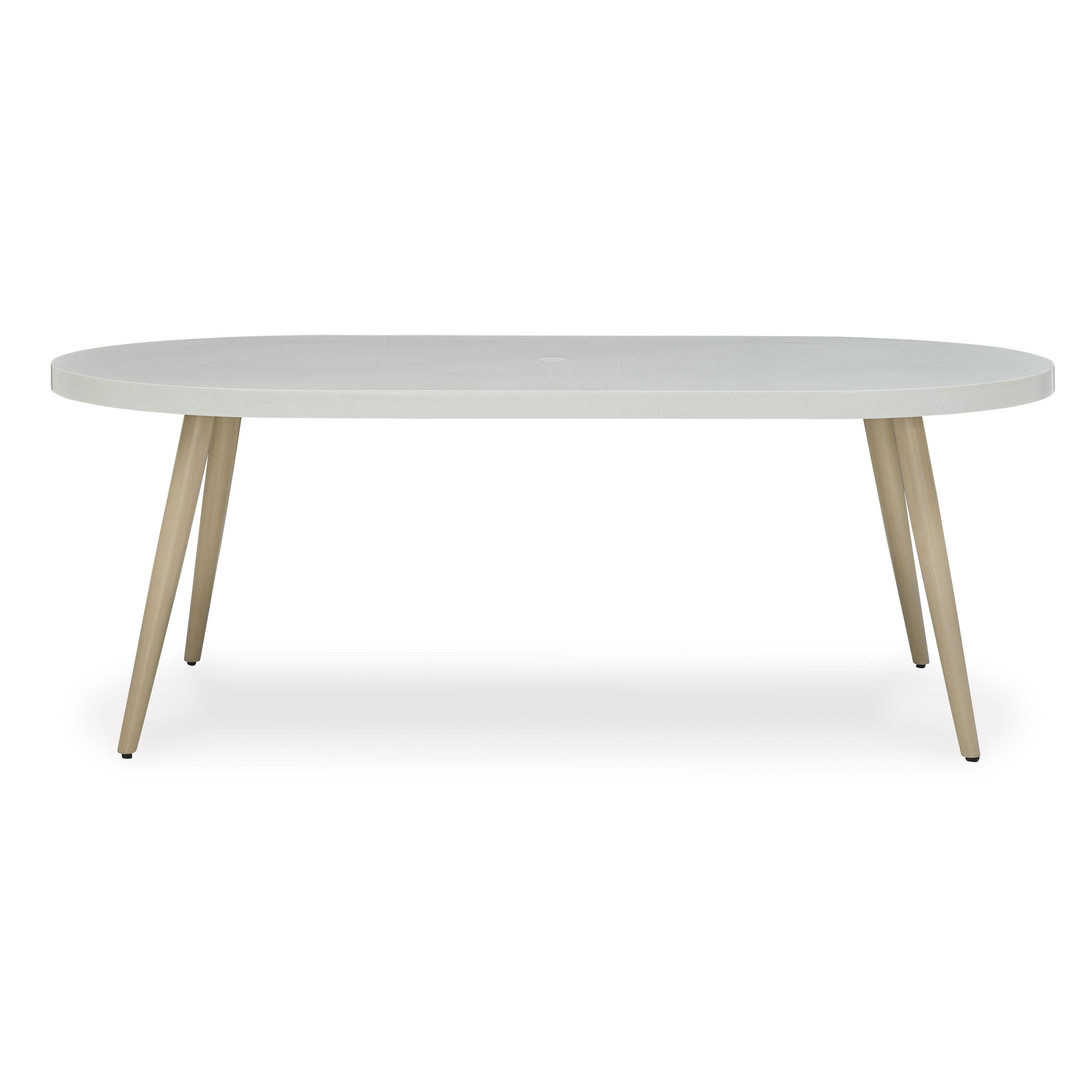 Signature Design by Ashley Seton Creek P798-625 Oval Dining Table with Umbrella Option - Image 2