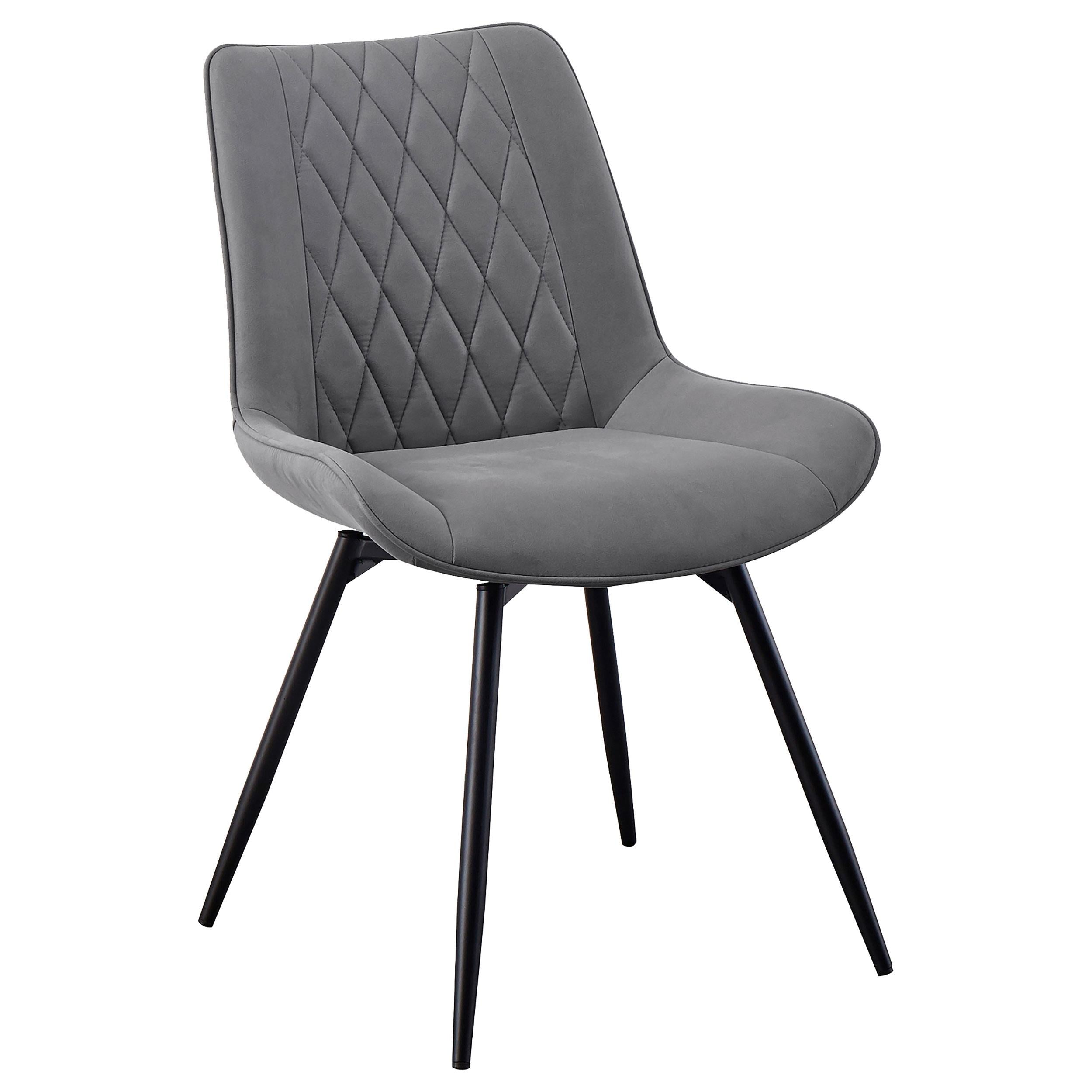 Coaster Furniture Diggs 193312 Upholstered Swivel Dining Side Chair - Grey - Image 1