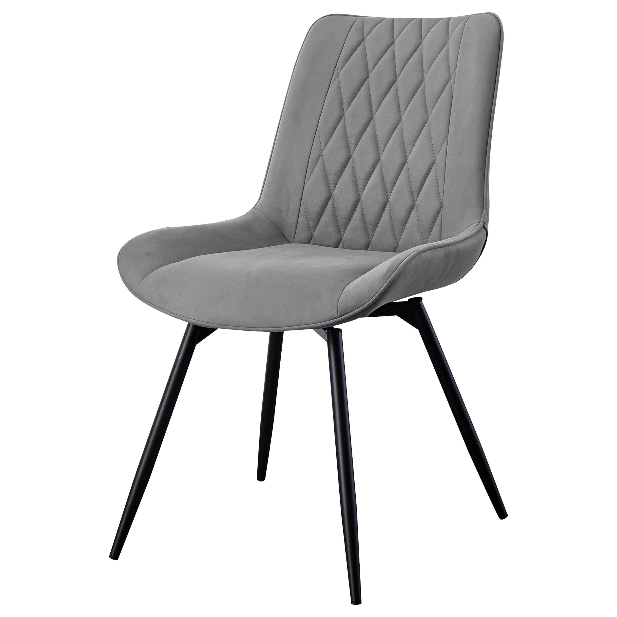 Coaster Furniture Diggs 193312 Upholstered Swivel Dining Side Chair - Grey - Image 3