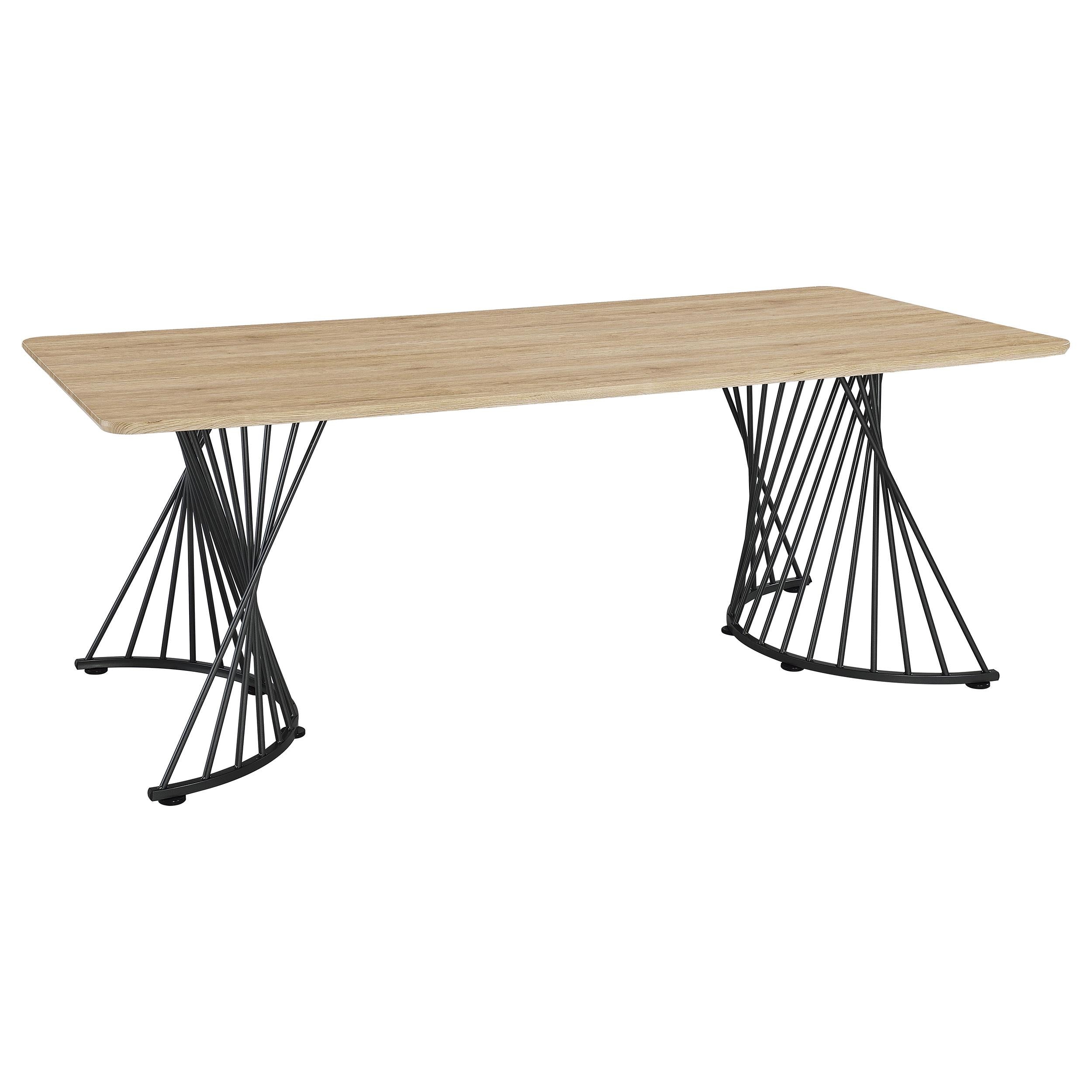 Coaster Furniture Altus 193531 80-inch Composite Wood Dining Table - Natural Oak - Image 1