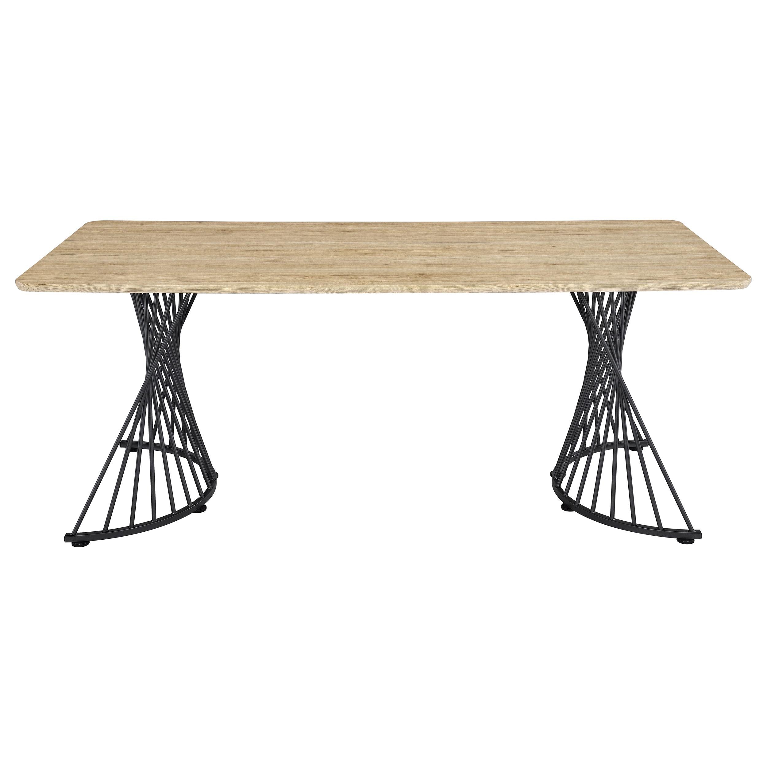 Coaster Furniture Altus 193531 80-inch Composite Wood Dining Table - Natural Oak - Image 2