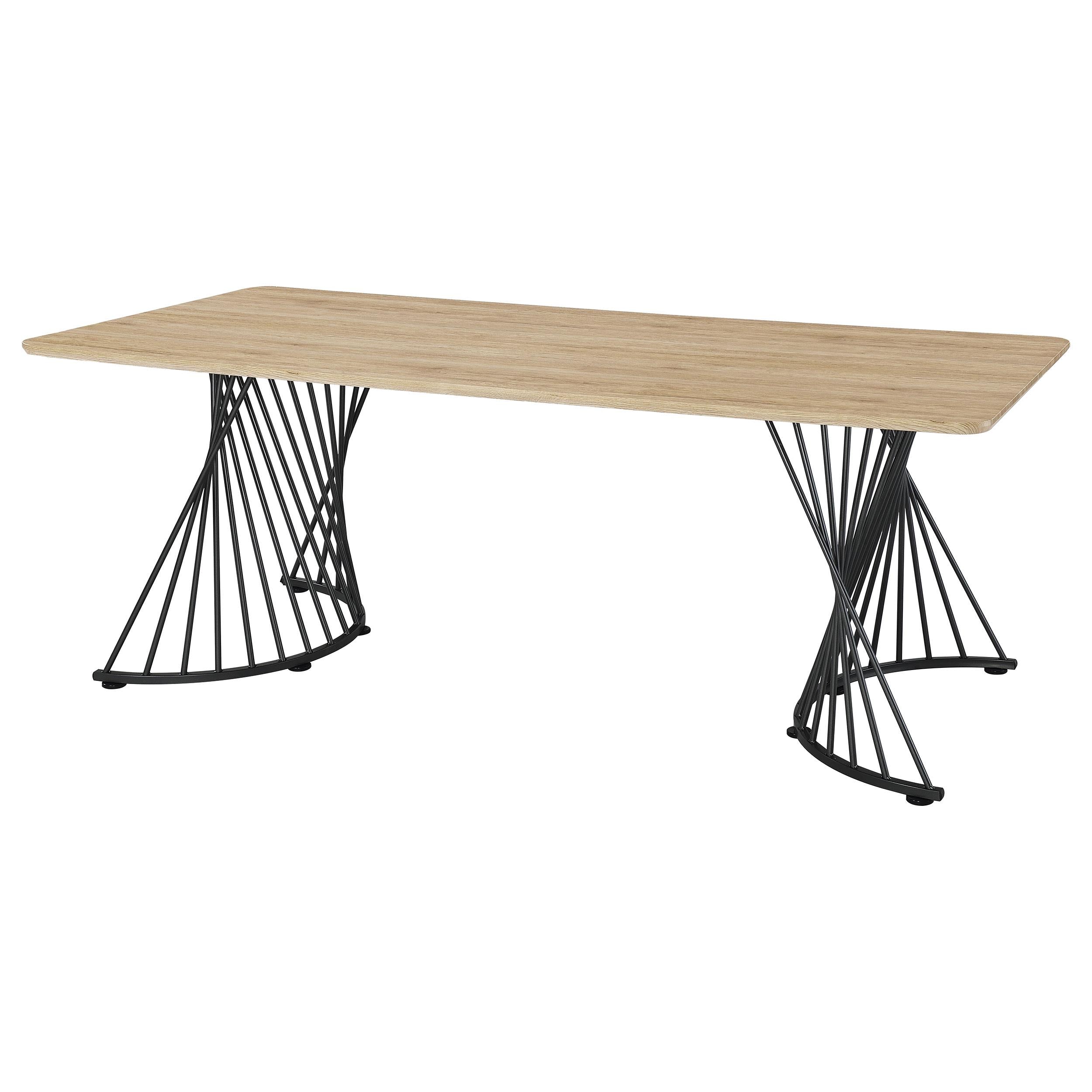 Coaster Furniture Altus 193531 80-inch Composite Wood Dining Table - Natural Oak - Image 3
