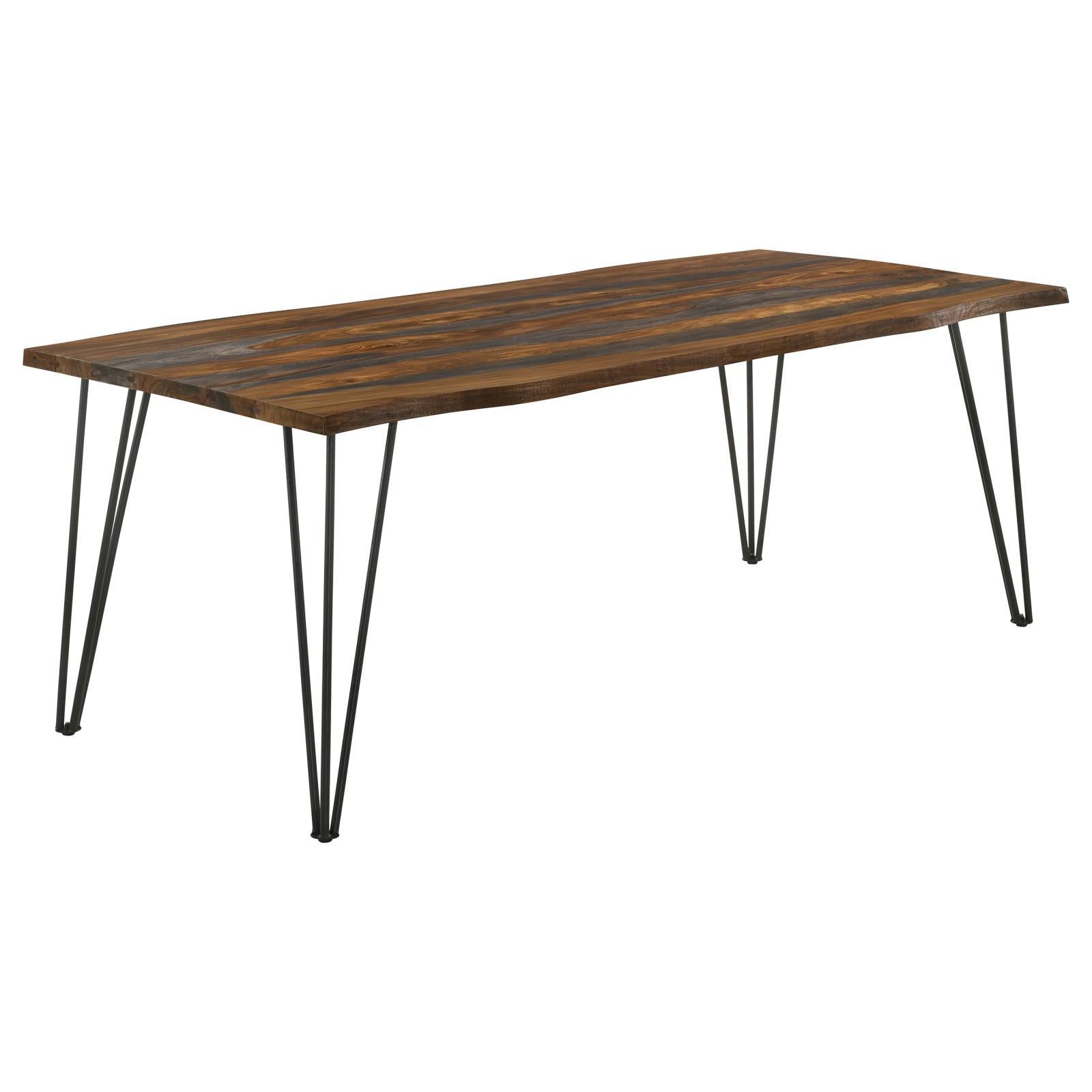 Coaster Furniture Neve 193861 80-inch Live Edge Dining Table - Grey Sheesham - Image 1