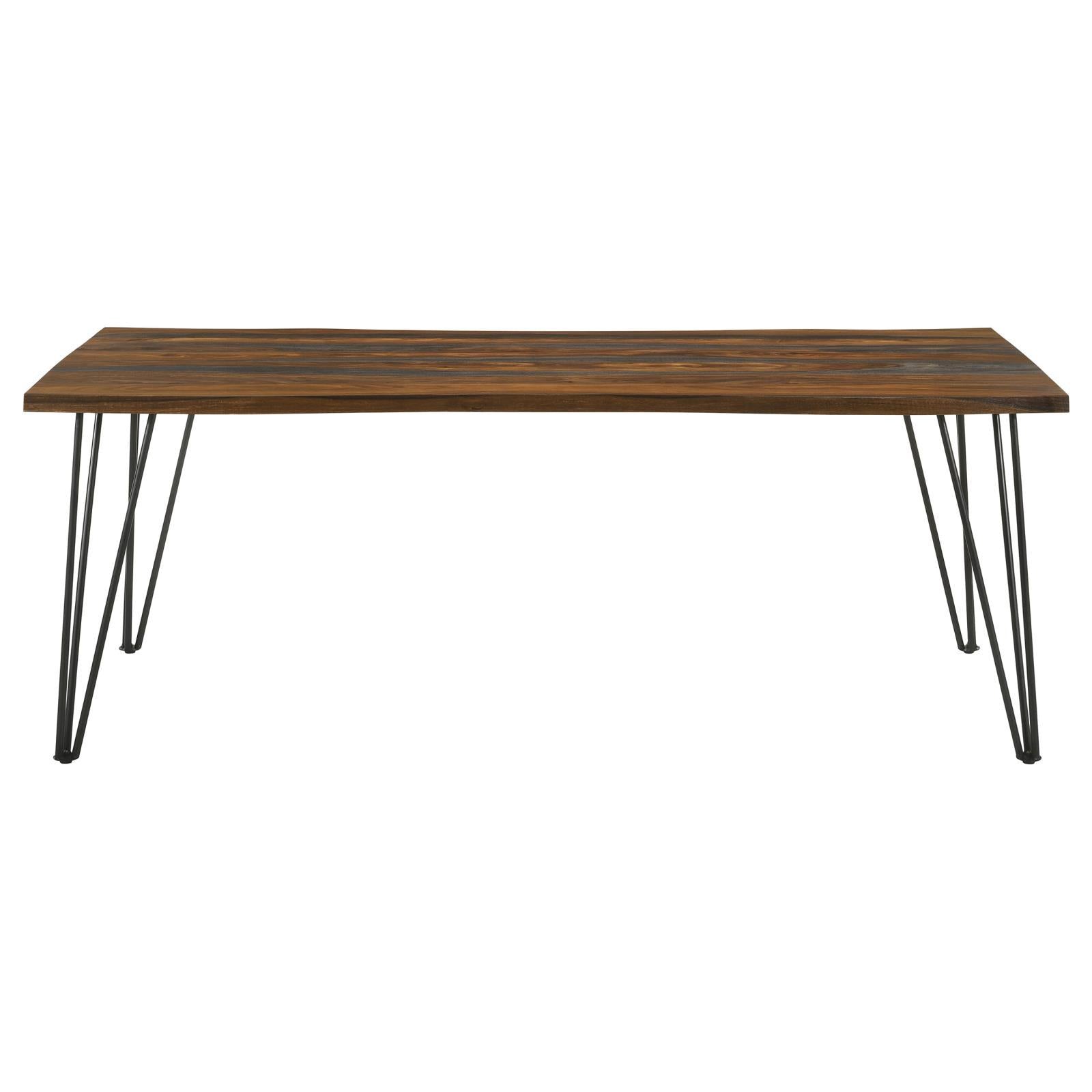 Coaster Furniture Neve 193861 80-inch Live Edge Dining Table - Grey Sheesham - Image 3
