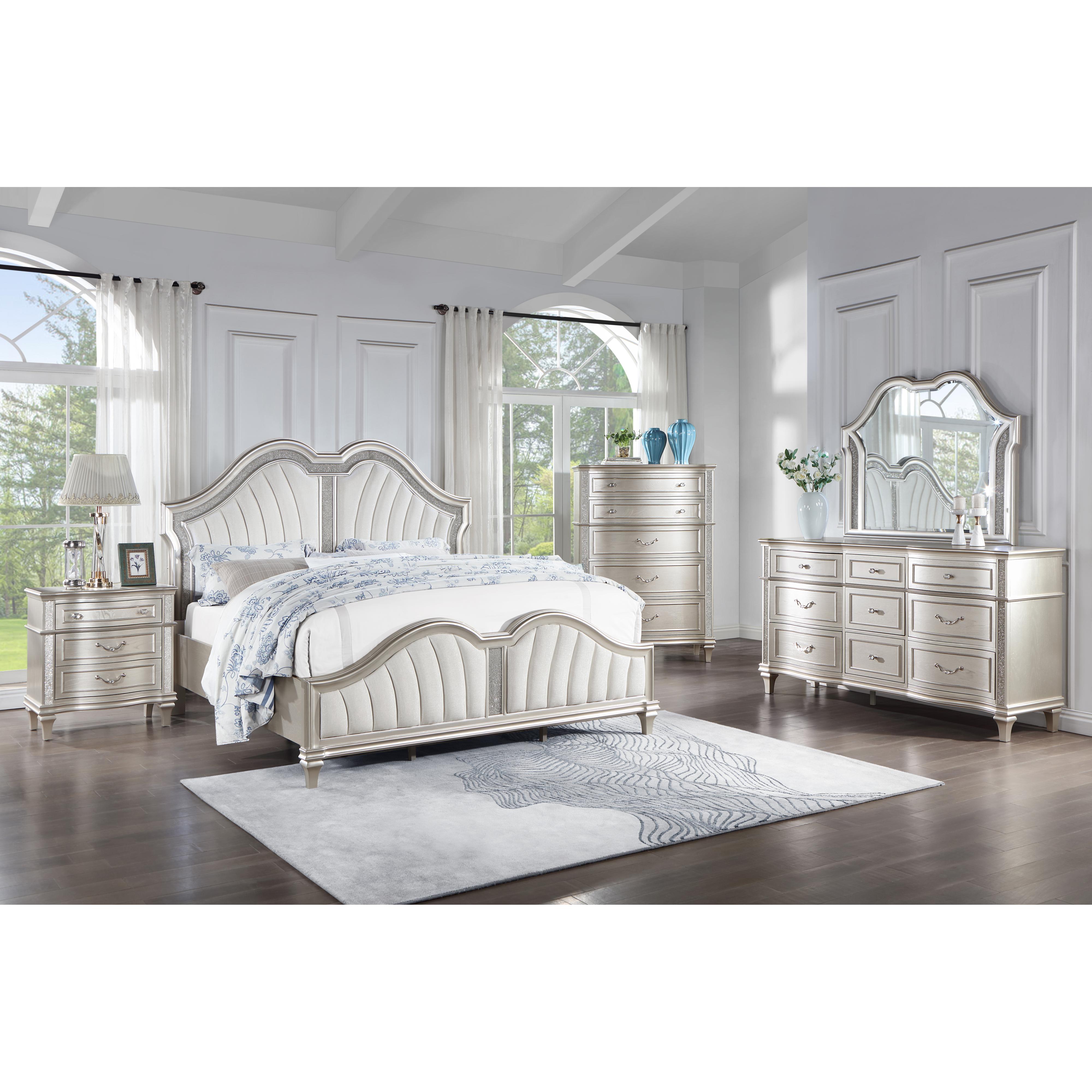 Coaster Furniture Evangeline 223394 Dresser Mirror - Silver Oak - Image 2