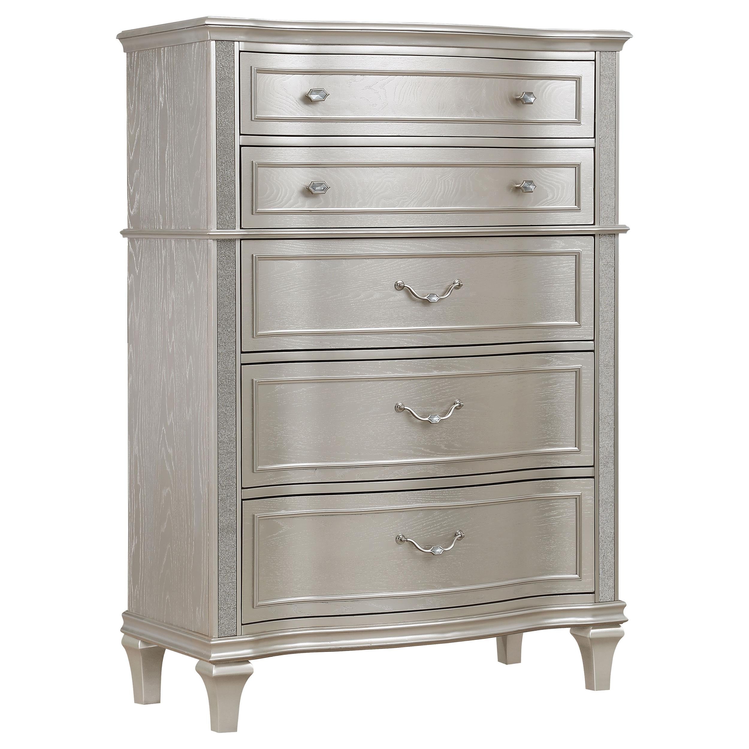 Coaster Furniture Evangeline 223395 6-Drawer Bedroom Chest - Silver Oak - Image 1