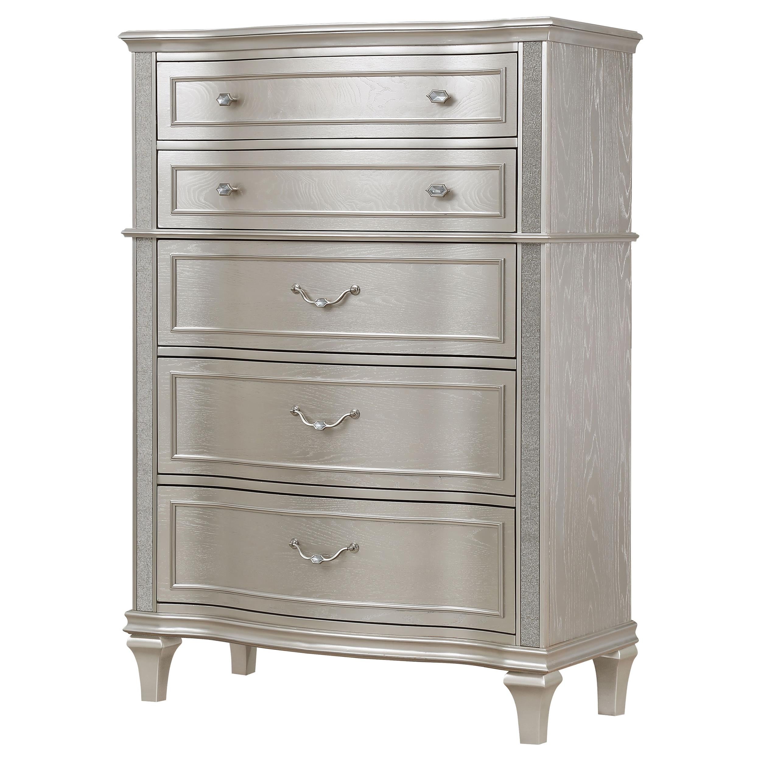 Coaster Furniture Evangeline 223395 6-Drawer Bedroom Chest - Silver Oak - Image 3
