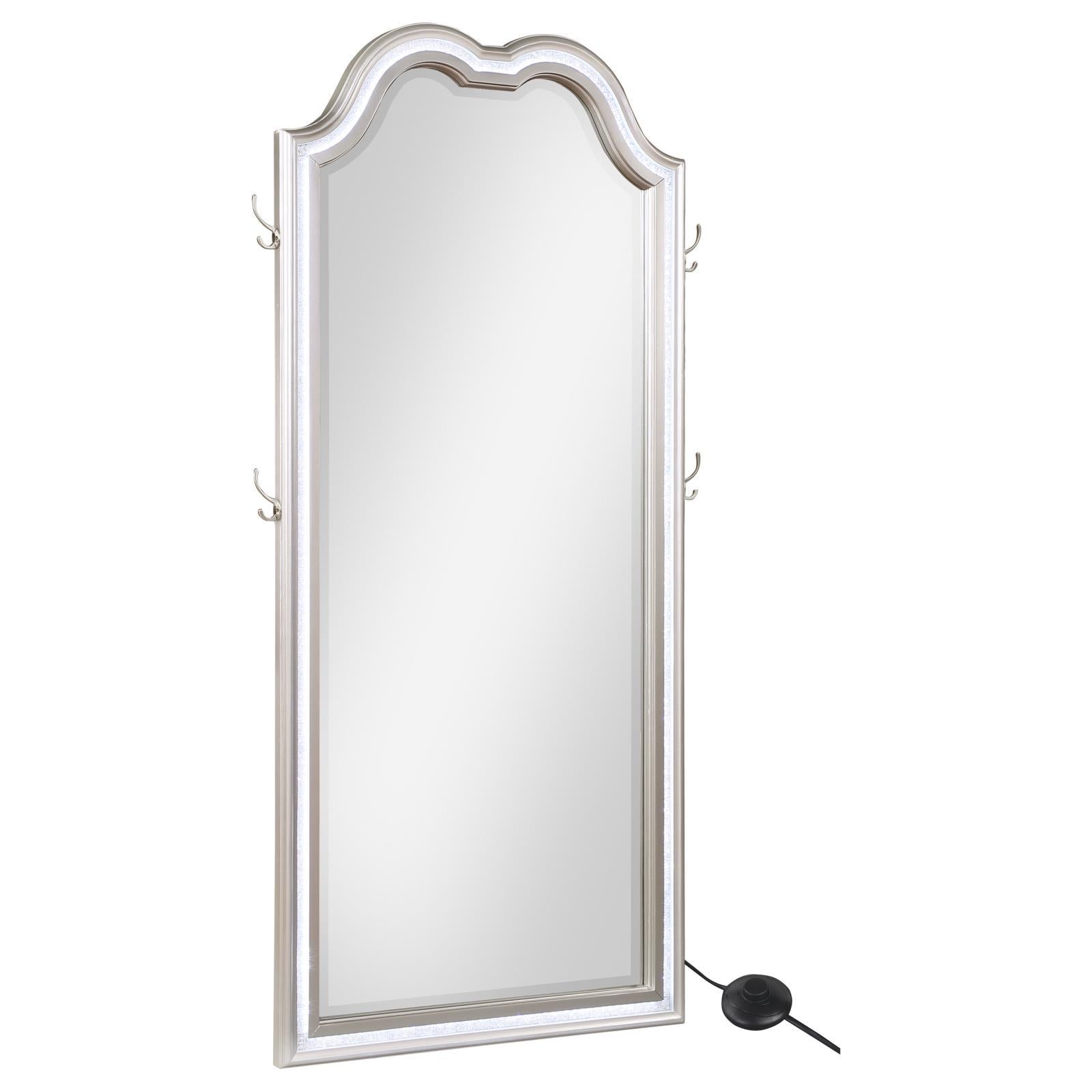Coaster Furniture Evangeline 223400 Full Length LED Light Floor Mirror - Silver Oak - Image 1