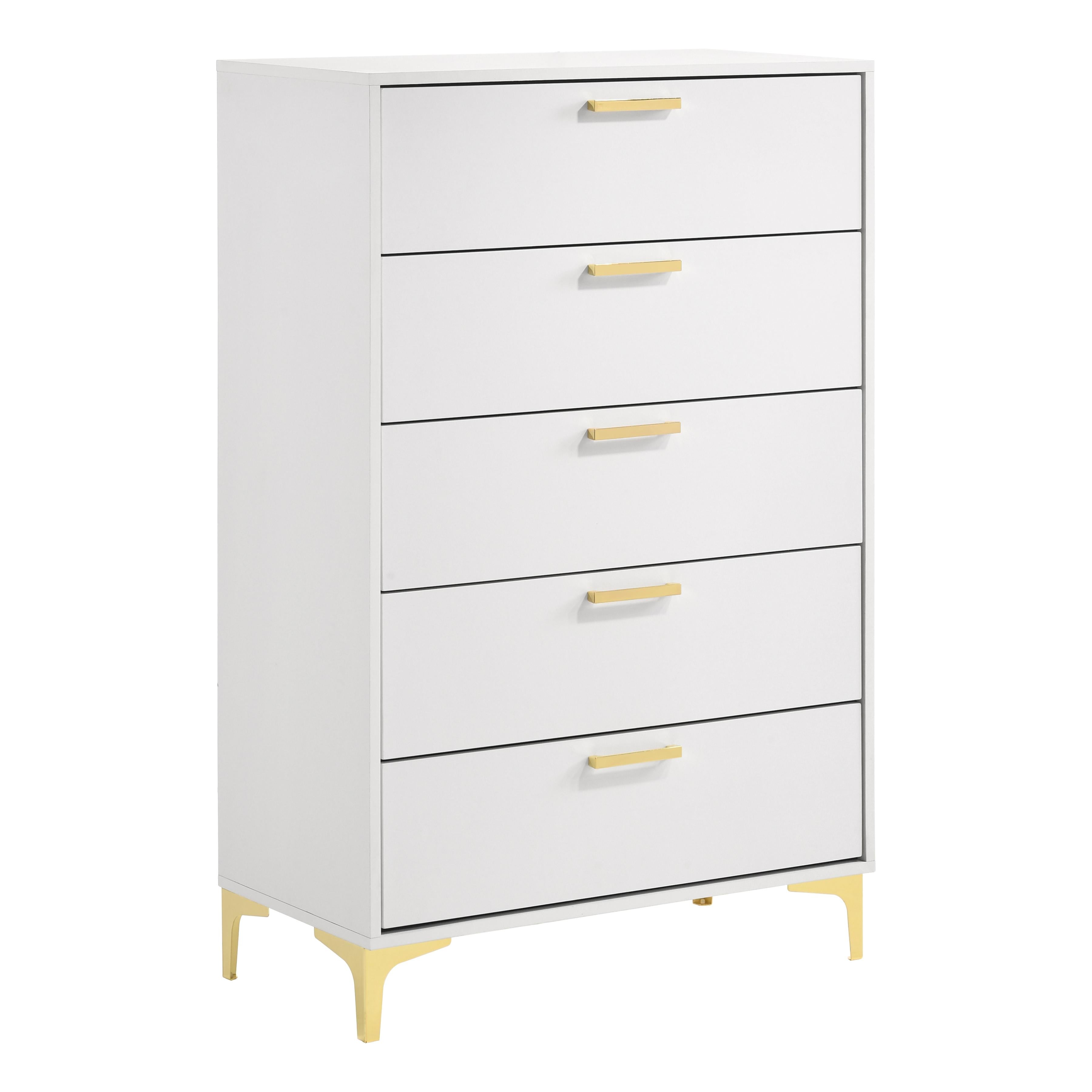 Coaster Furniture Kendall 224405 5-Drawer Bedroom Chest - White - Image 1