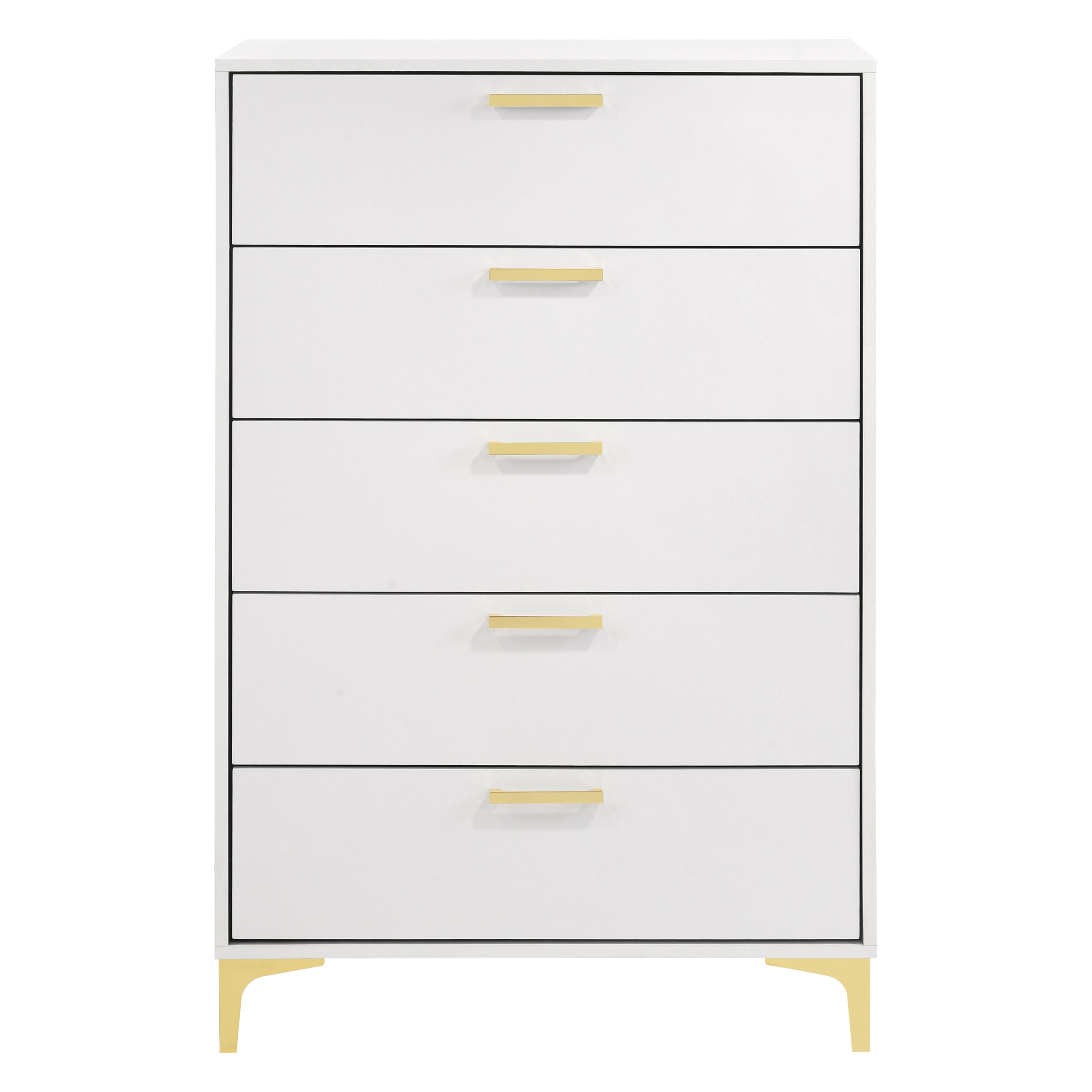 Coaster Furniture Kendall 224405 5-Drawer Bedroom Chest - White - Image 3