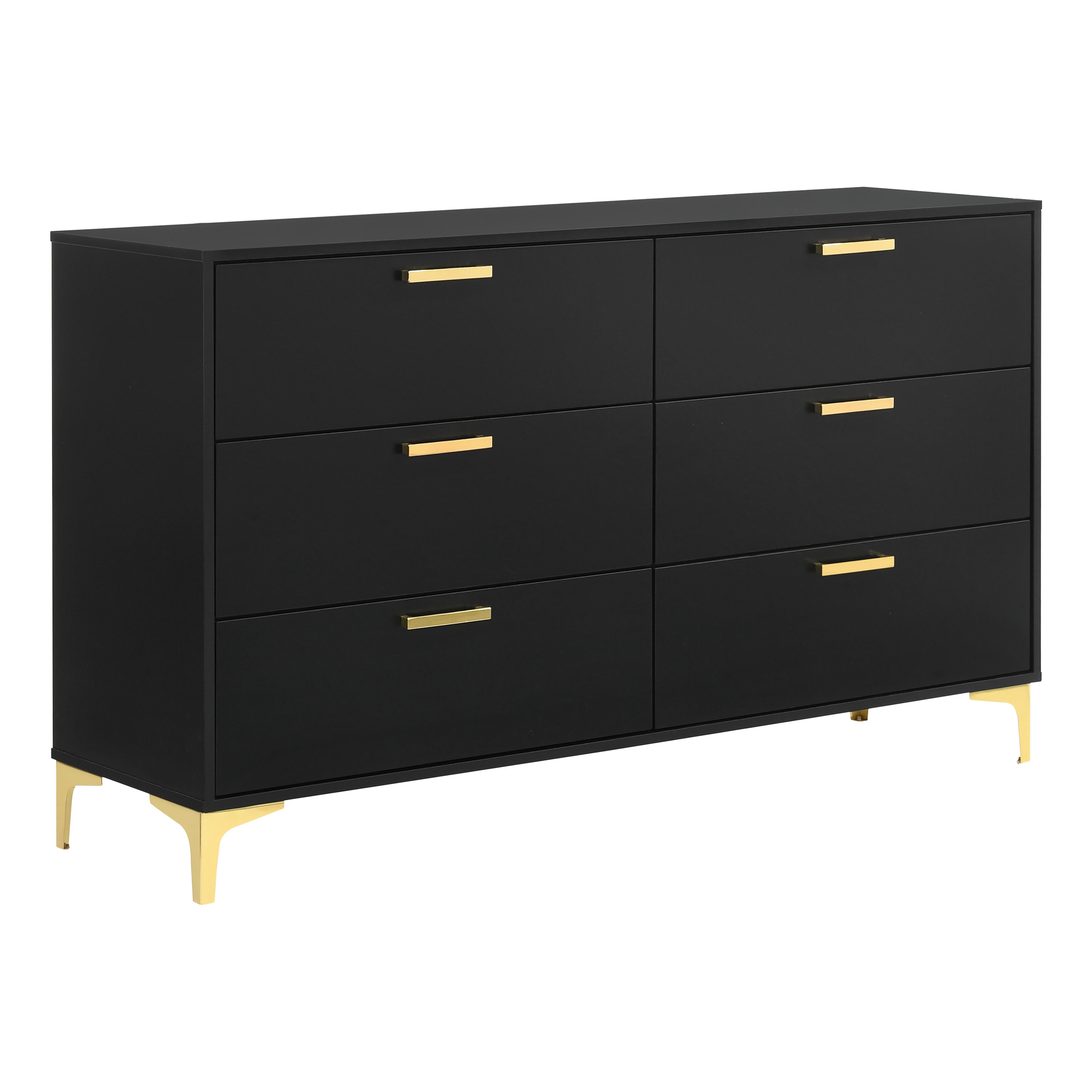 Coaster Furniture Kendall 224453 6-Drawer Dresser - Black - Image 1