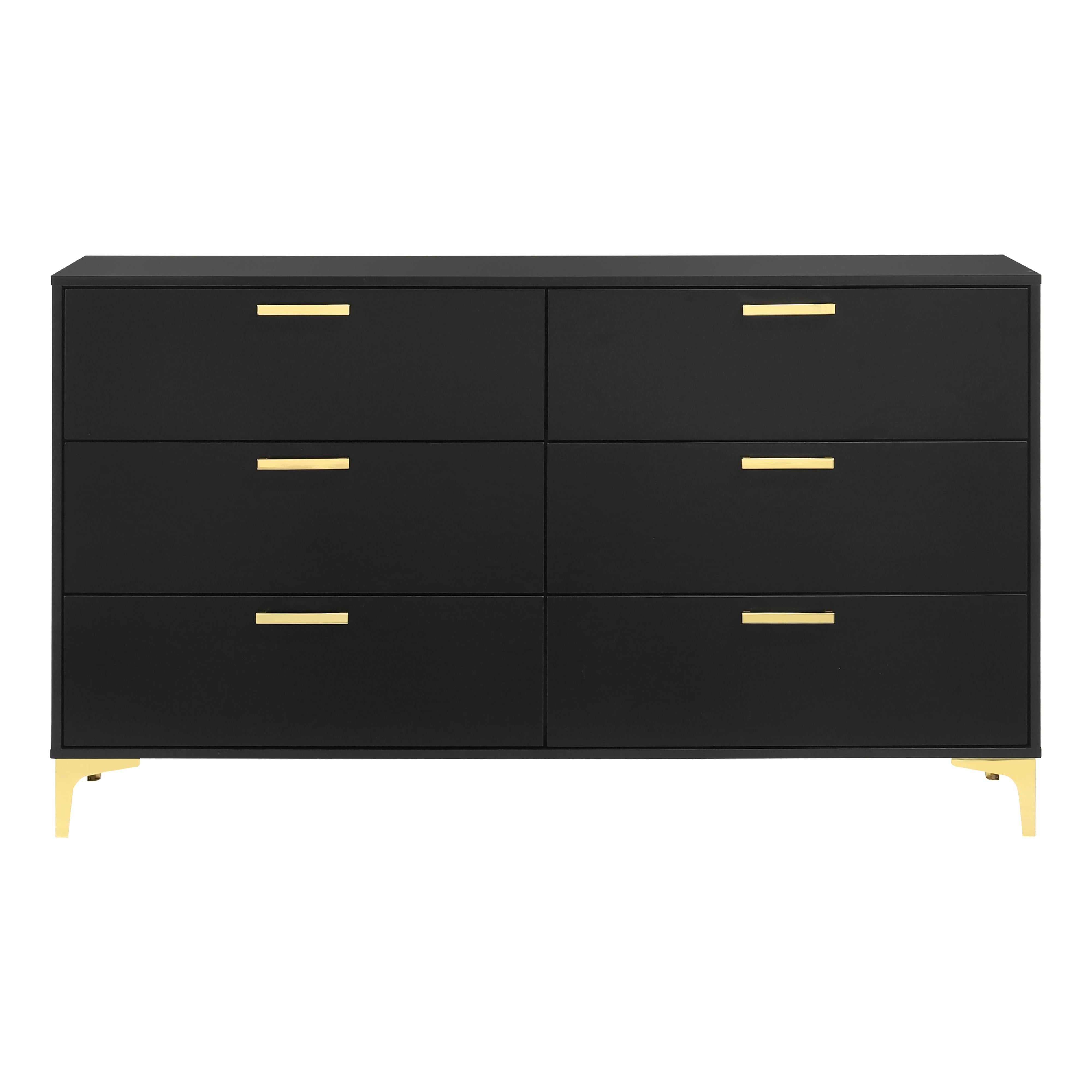 Coaster Furniture Kendall 224453 6-Drawer Dresser - Black - Image 3