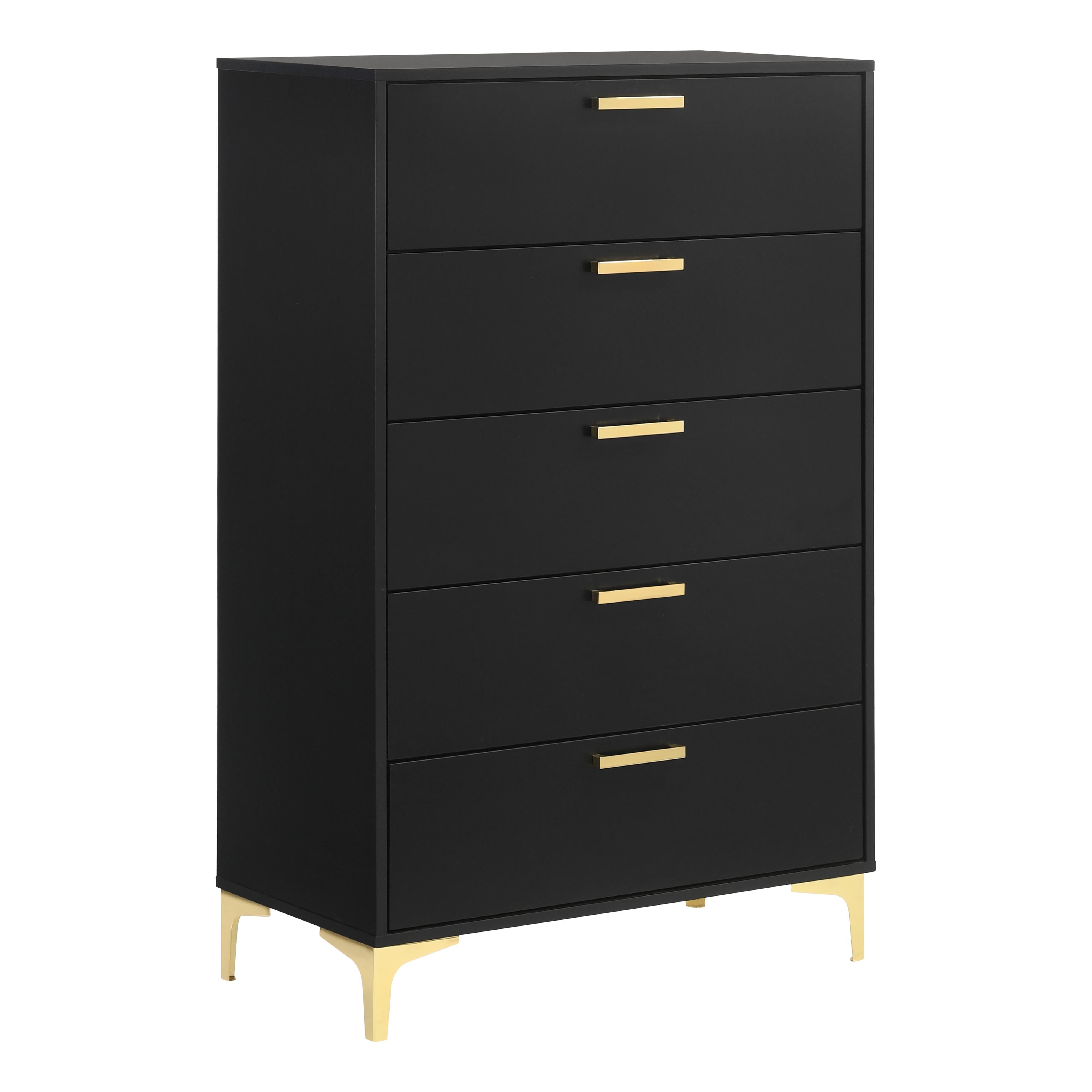 Coaster Furniture Kendall 224455 5-Drawer Bedroom Chest - Black - Image 1