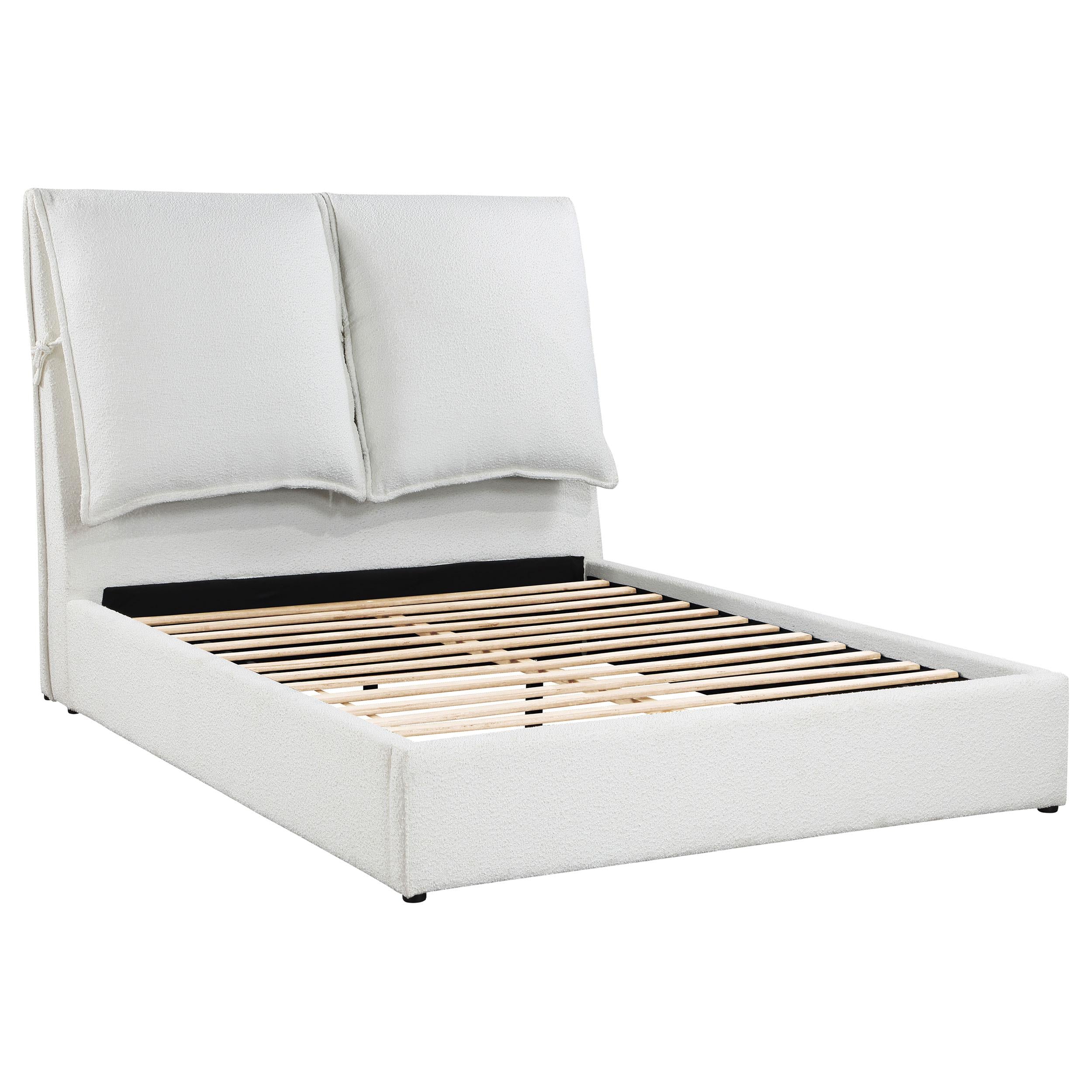 Coaster Furniture Gwendoline 306040Q Upholstered Queen Panel Bed - White - Image 1