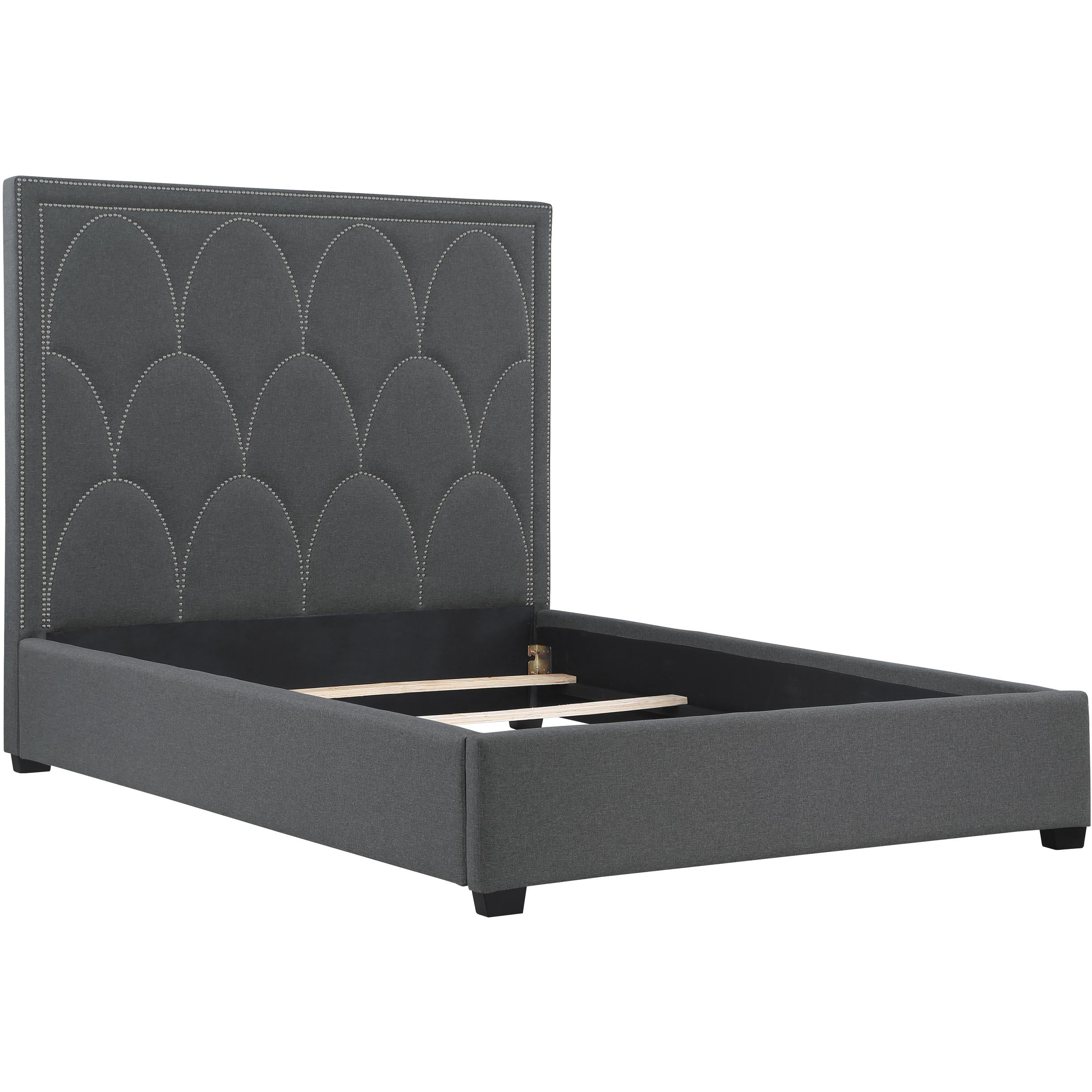 Coaster Furniture Bowfield 315900KE Upholstered Eastern King Panel Bed - Charcoal - Image 2