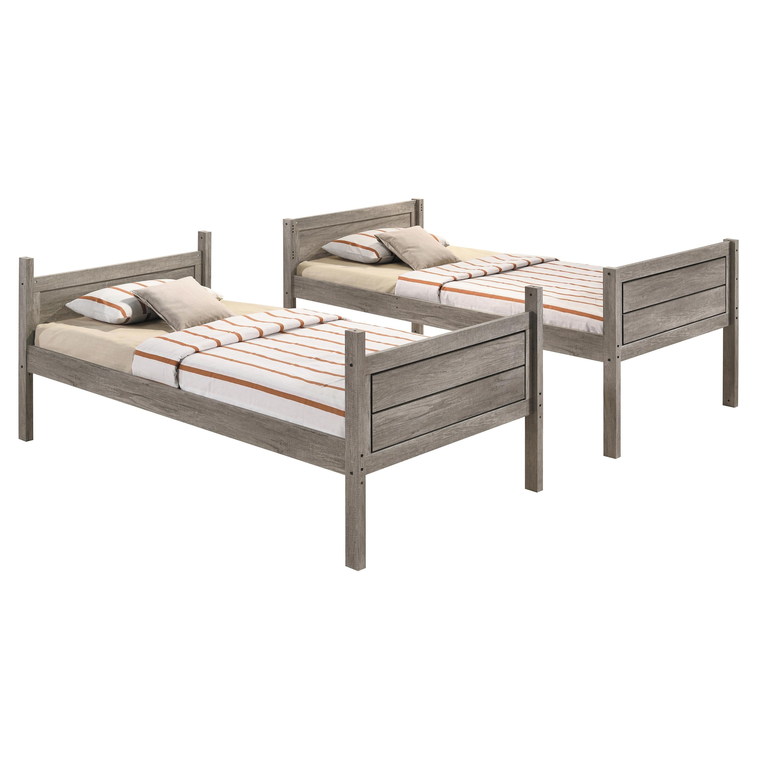 Coaster Furniture Ryder 400818 Wood Twin Over Twin Bunk Bed - Weathered Taupe - Image 3